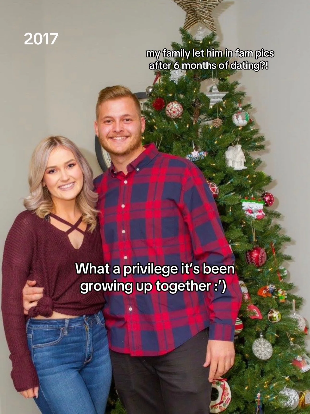 Can&rsquo;t wait to spend every Christmas with you forever!! @camerondwan 🥰🥰