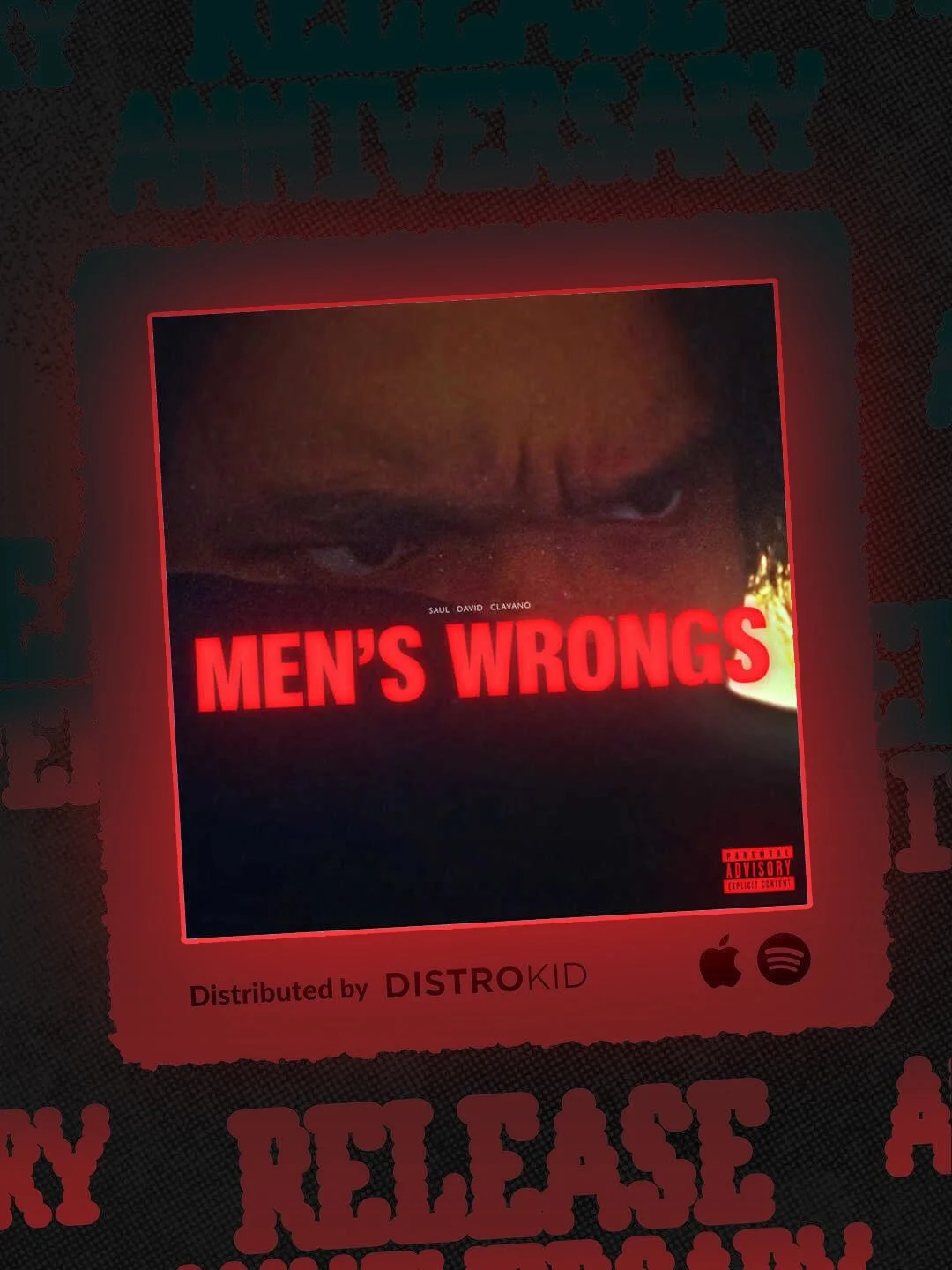 MEN&rsquo;S WRONGS (2024) turns 2 YEARS OLD TODAY

2 years ago I put out my first album &ldquo;MEN&rsquo;S WRONGS&rdquo;. 

I initialy started making this album about all of the resentful feelings I had about why the relationships i&rsquo;d get in ju