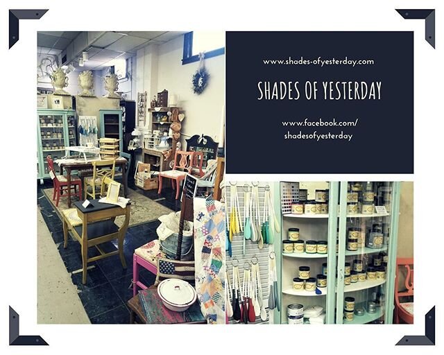 New space location for Shades of yesterday! So many beautiful antiques, vintage accessories, and DIY paint products. Come support our vendors! #shoplocal #supportsmallbusiness #supportourvendors #antiques #vintagestyle #diyhomedecor #visitus #boernet