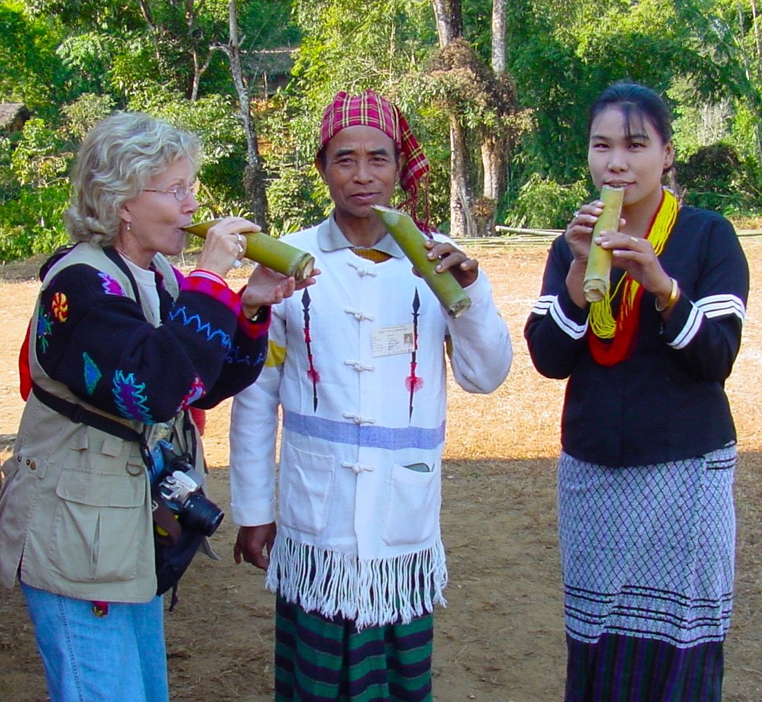 Brenda Shaddox with Myanmar people - Corner Cartel Boerne, Texas celebrates Women's History Month