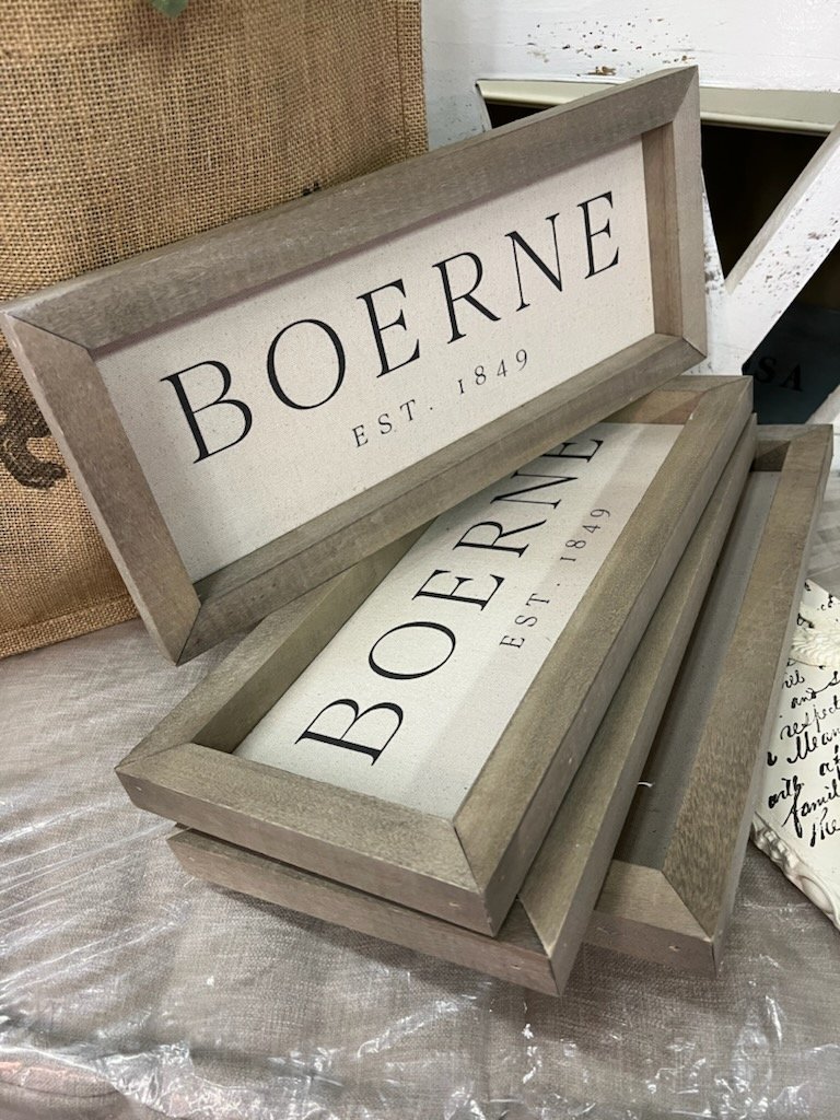 Boerne, Texas signs and home decor available at Corner Cartel | Boerne Main Street shopping