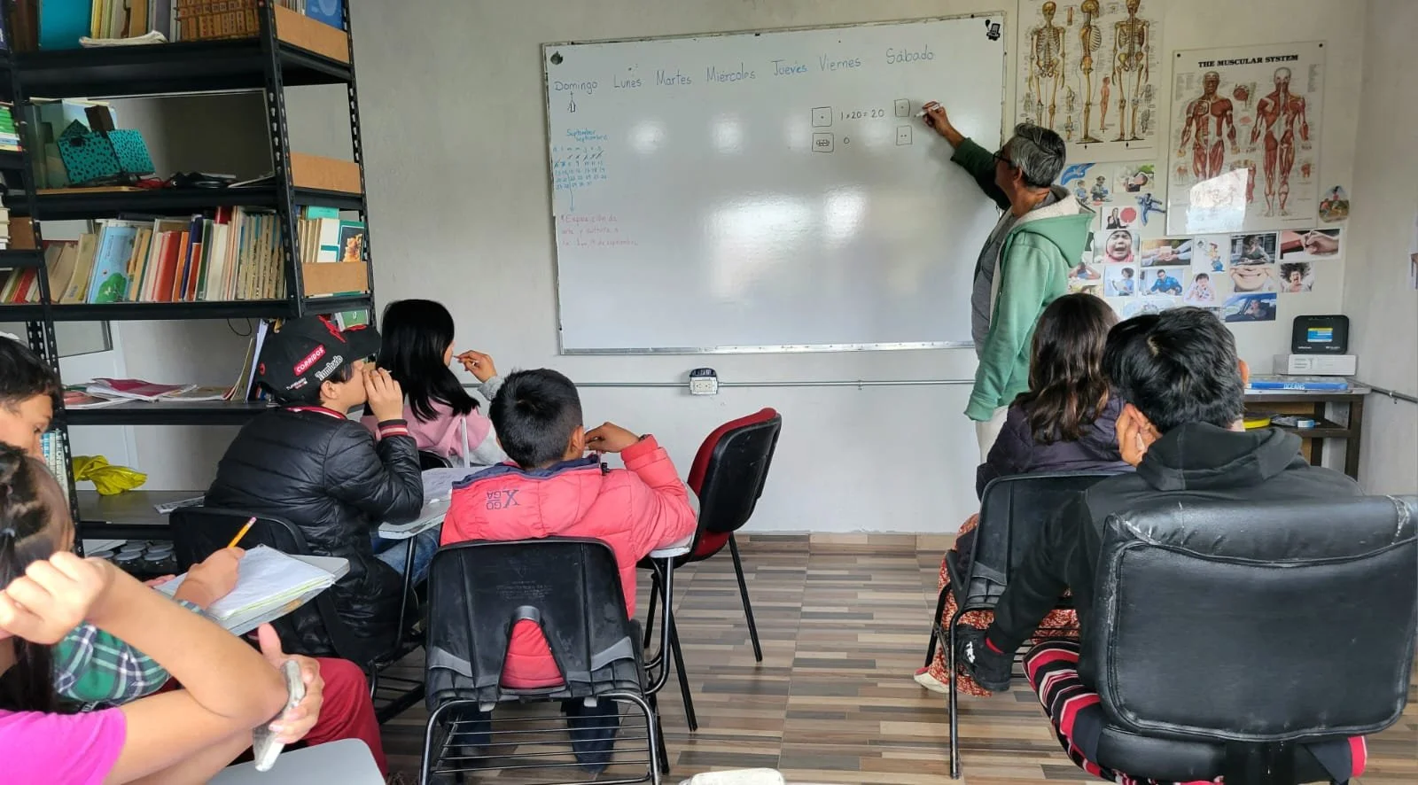 Abraham teaching Mayan math