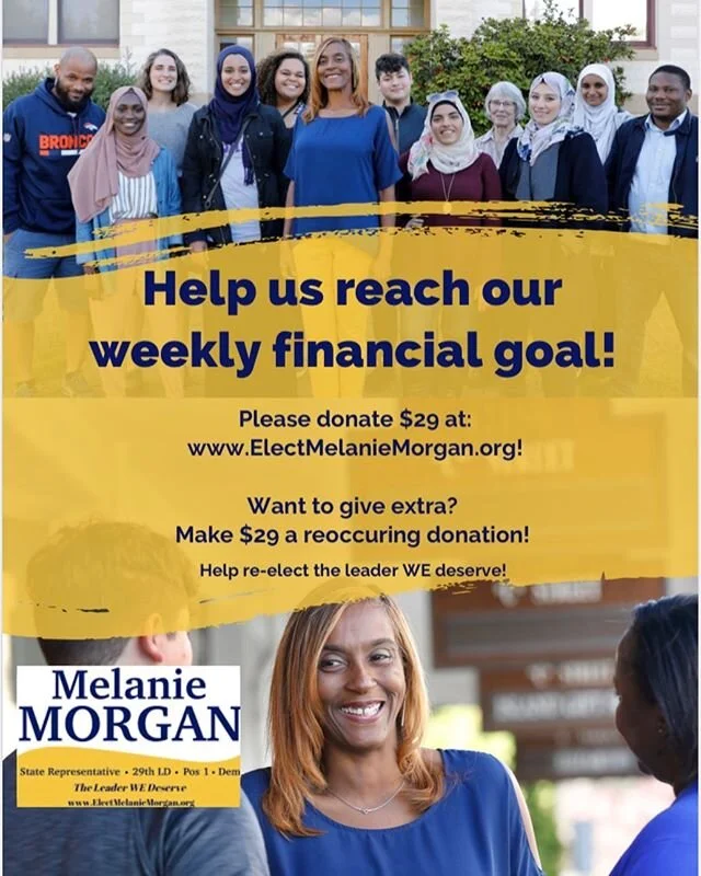 Help us meet our goal @ ElectMelanieMorgan.org ! #LeadingTheWay #TheLeaderWeDeserve