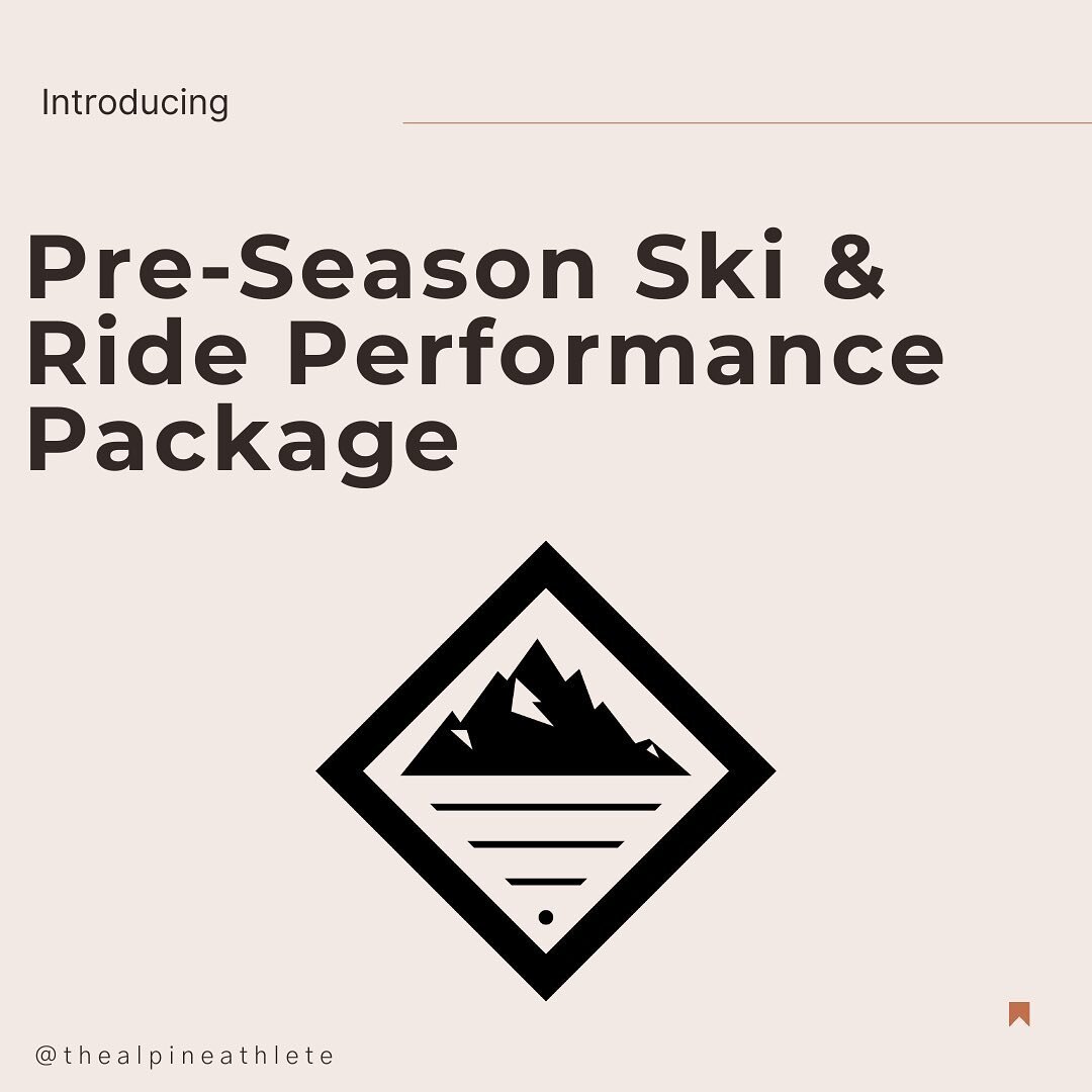 Are you ready for ski season?

Introducing @thealpineathlete Pre-Season Ski &amp; Ride Performance Package

This is a program designed to help skiers and riders stay pain-free while building strength and nutritional competency going into the ski seas