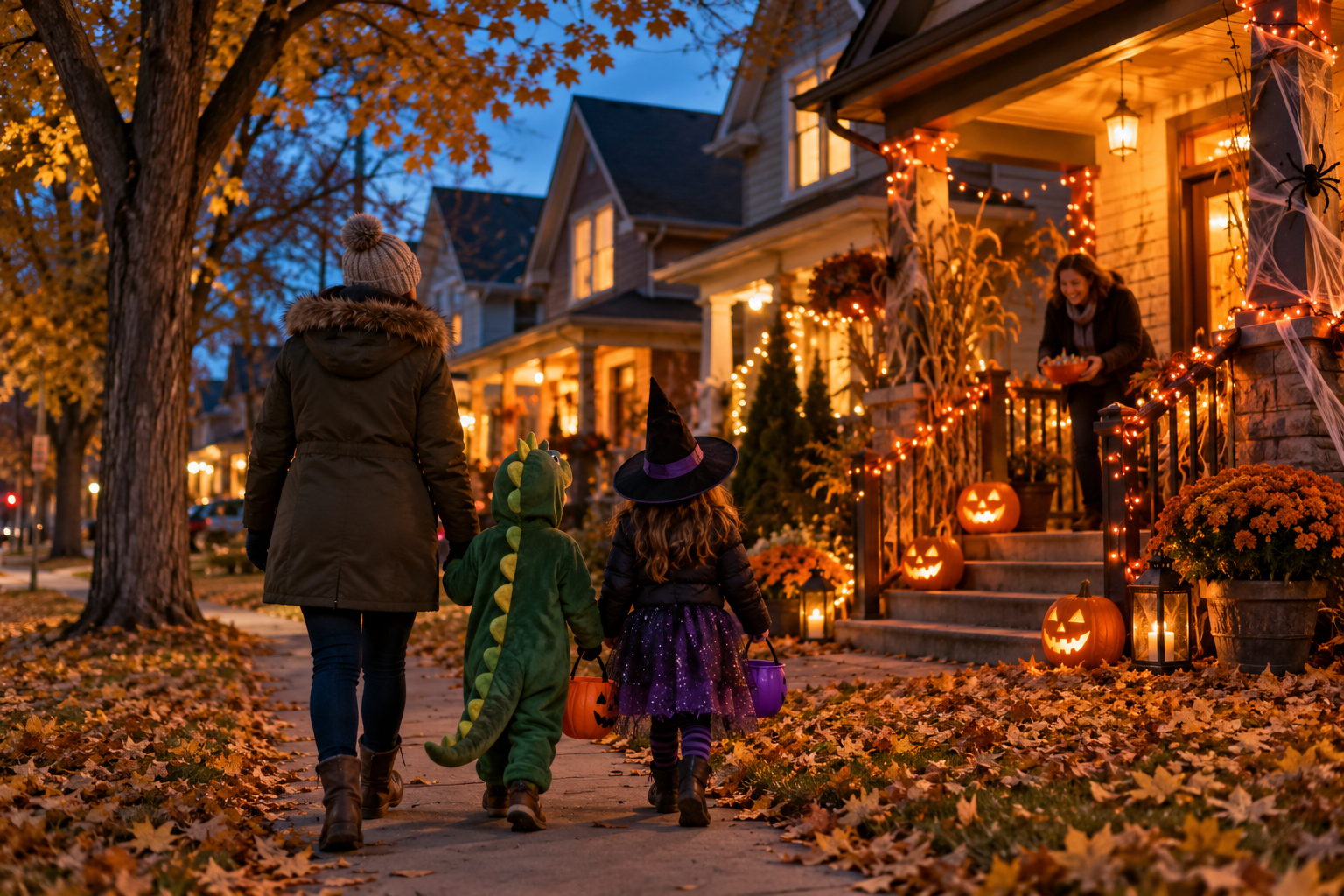 Family Trick-or-Treating on a Winnipeg Street-2.png