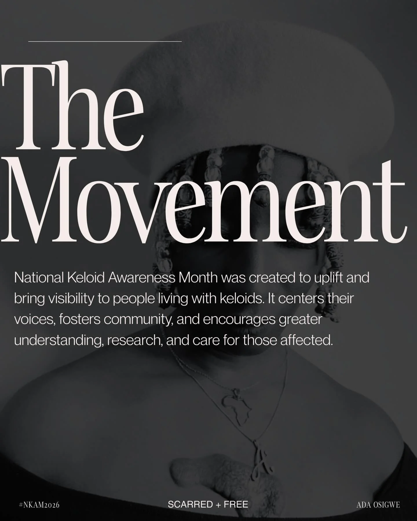 Welcome to National Keloid Awareness Month. 

This month is dedicated to uplifting and supporting the millions of people living with keloids, a condition that is often misunderstood, overlooked, and dismissed as cosmetic despite the real physical and