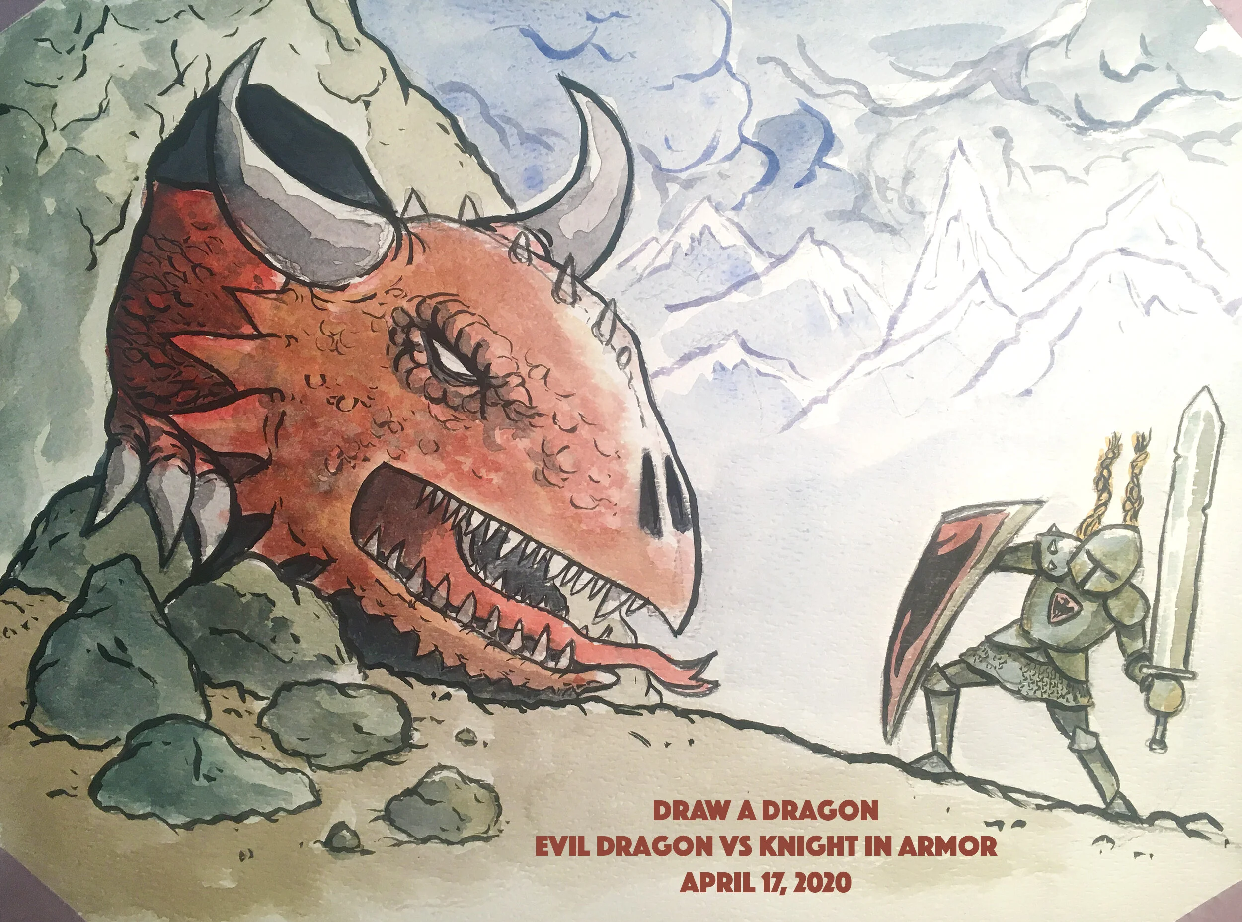 April 17 - Evil Dragon vs Knight in Armor