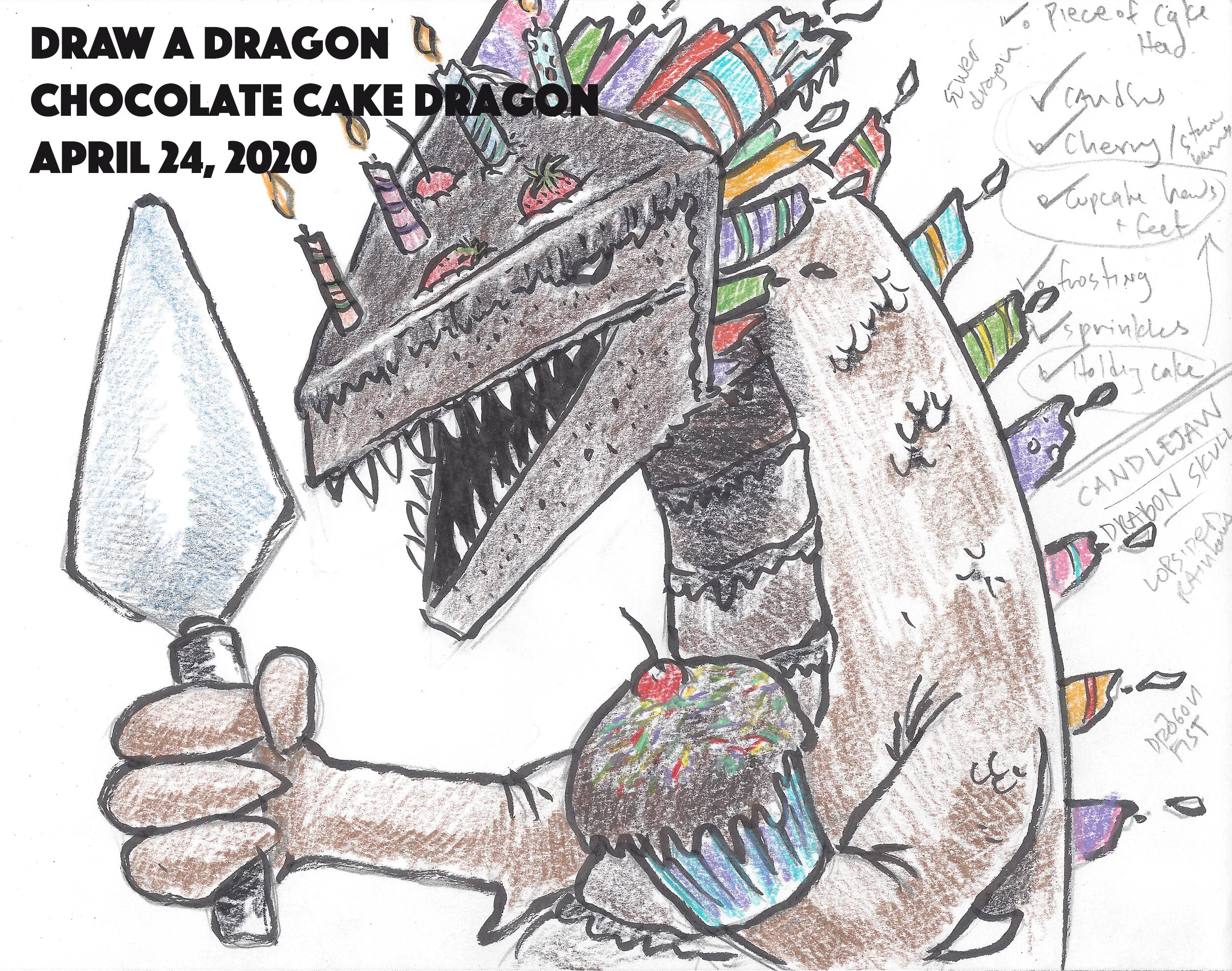 April 24 - Chocolate Cake Dragon