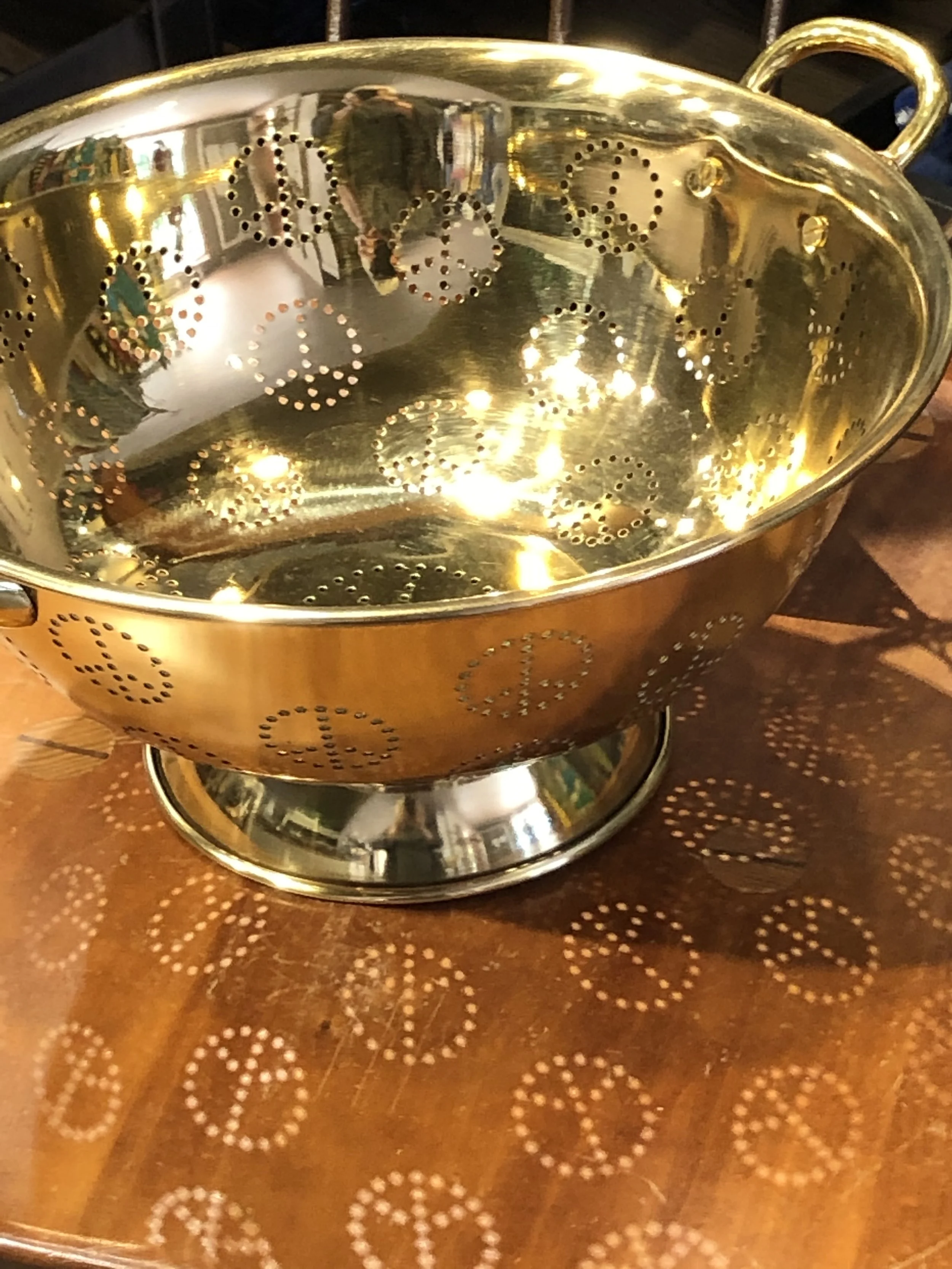 Brass Peace Colander