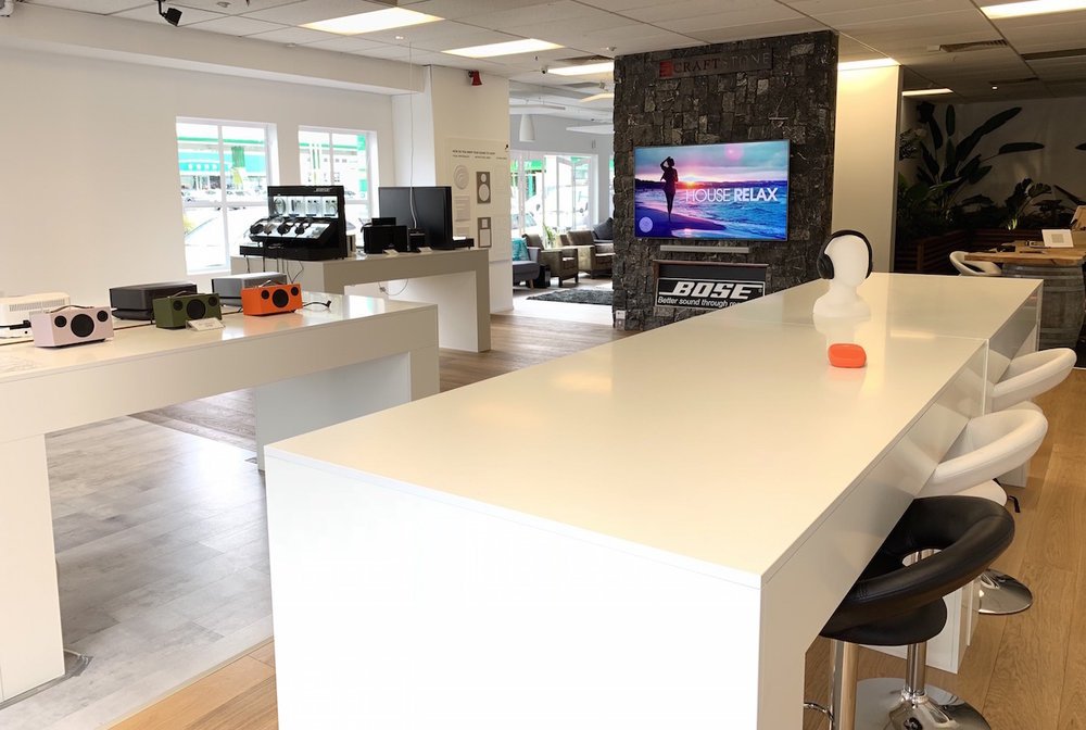 Island bench used as a desk within the Store’s ‘imitation’ kitchen