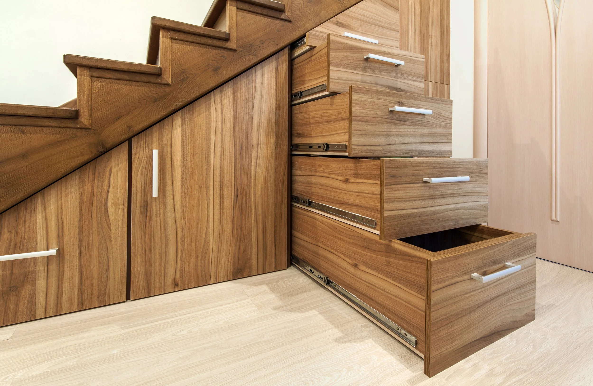 Under-stair storage drawers