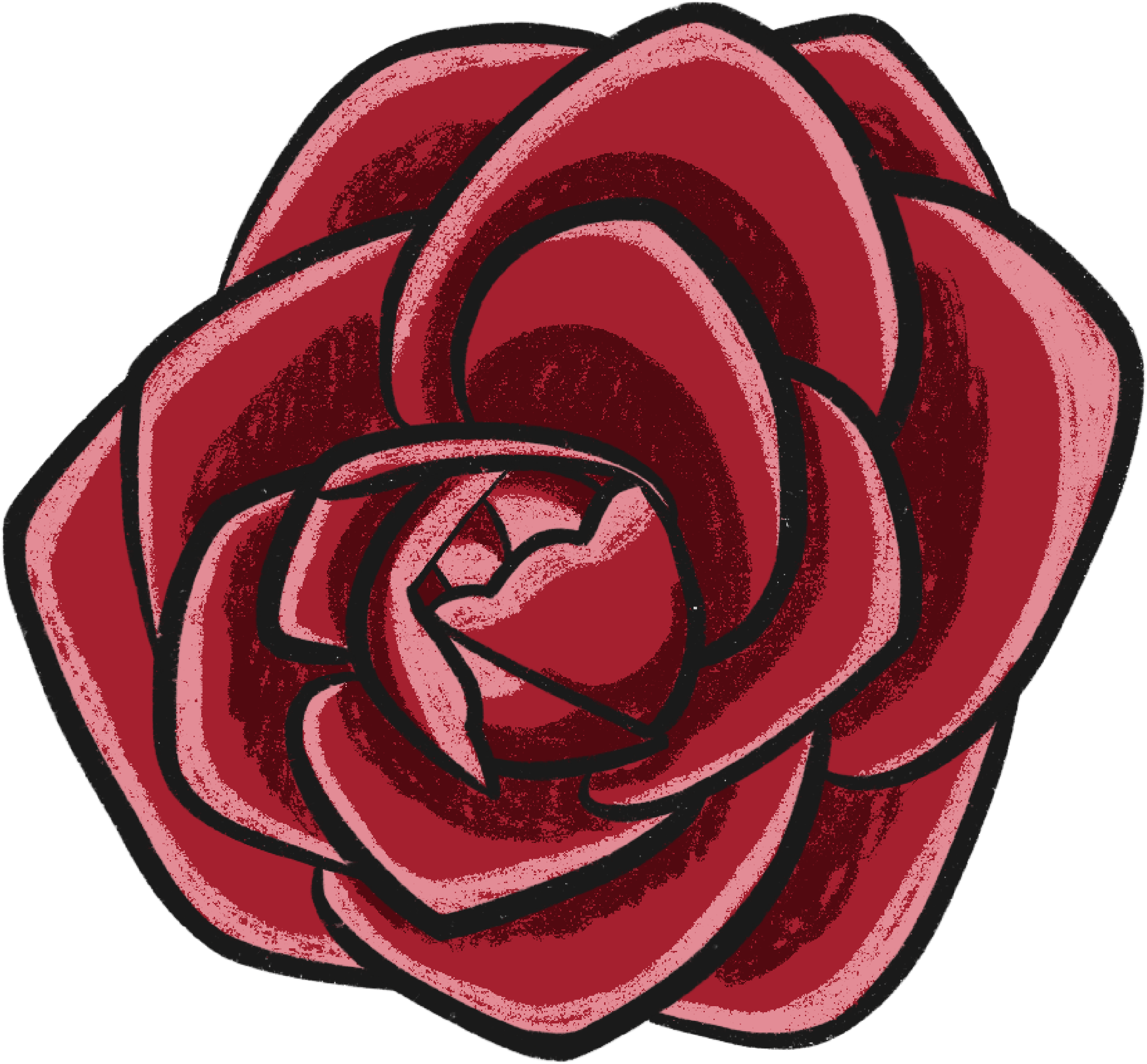 dark red rose sticker.png
