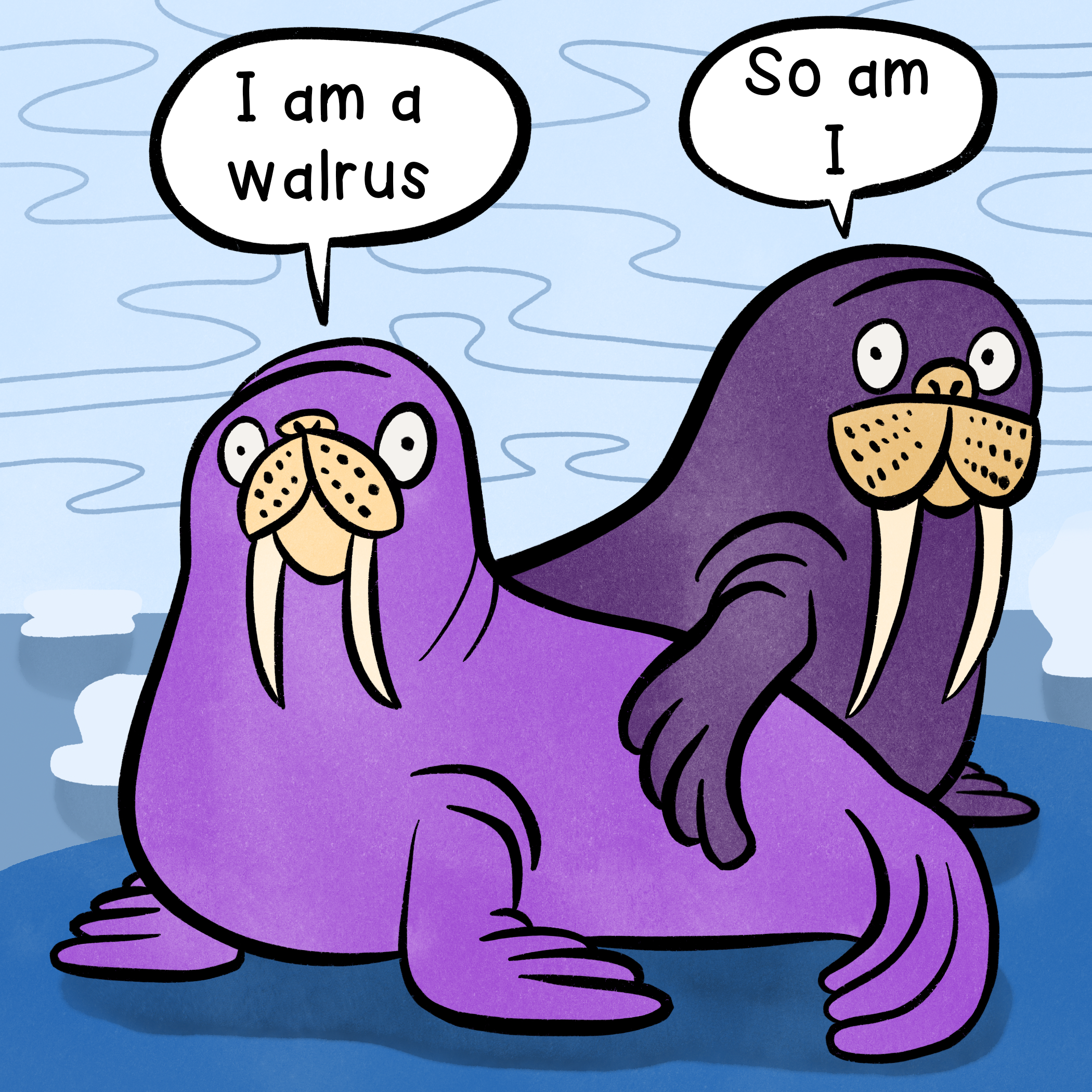 i am walrus so am i sticker.png