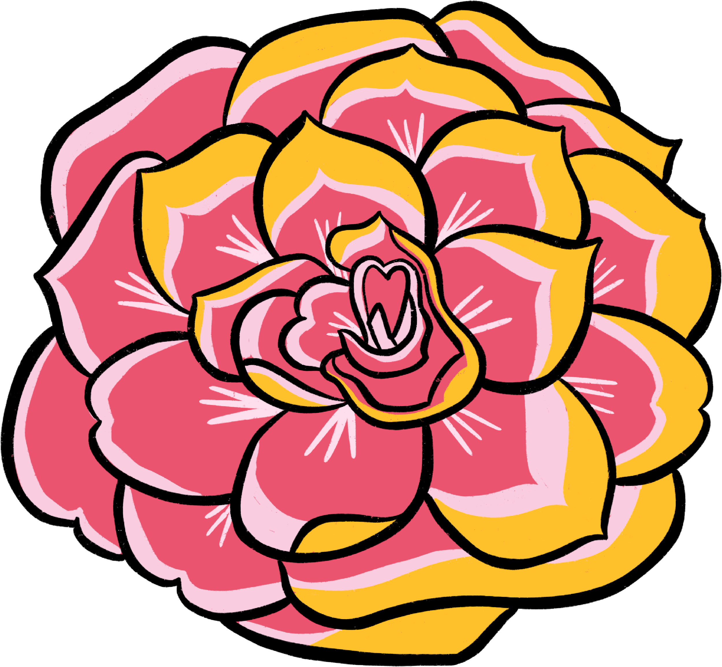 yellow pink flower sticker.png