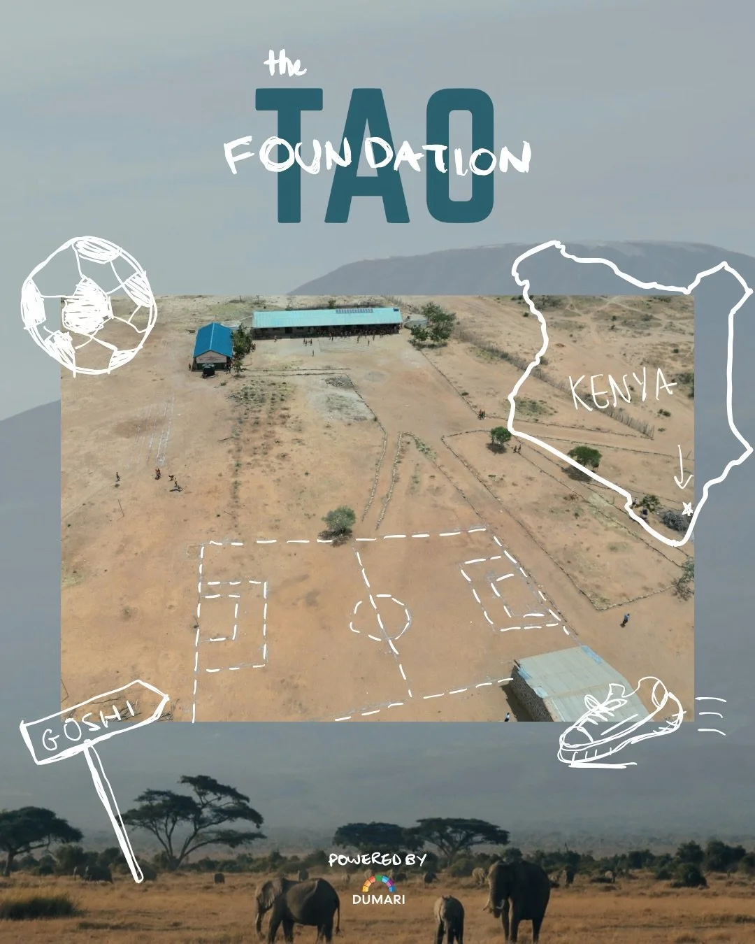 we are excited to build alongside the TAO brand: the TAO Foundation!

built on the belief that we can change the world one step at a time 👟

our first steps are in collaboration with our partners at @dumari.nl to fund and develop the first football 