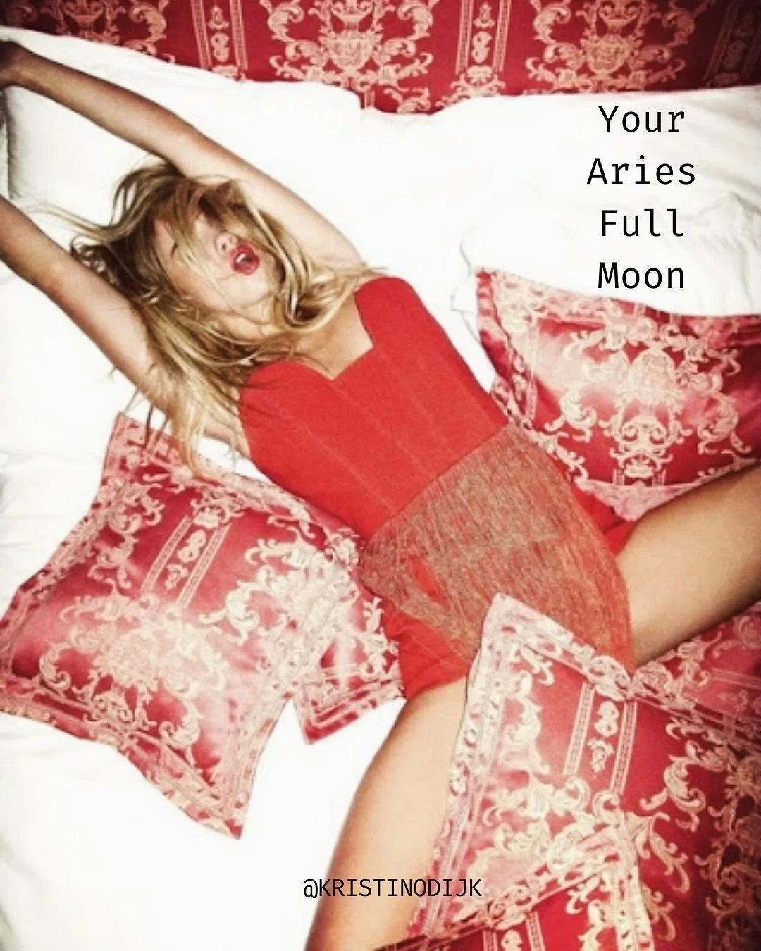 If you’re not already feeling it, get set for your peak experience. A high you’ve been building towards, knowingly or unknowingly. Showing up as you are for a showdown with yourself.
Smack bang in the middle of Aries, today’s Full