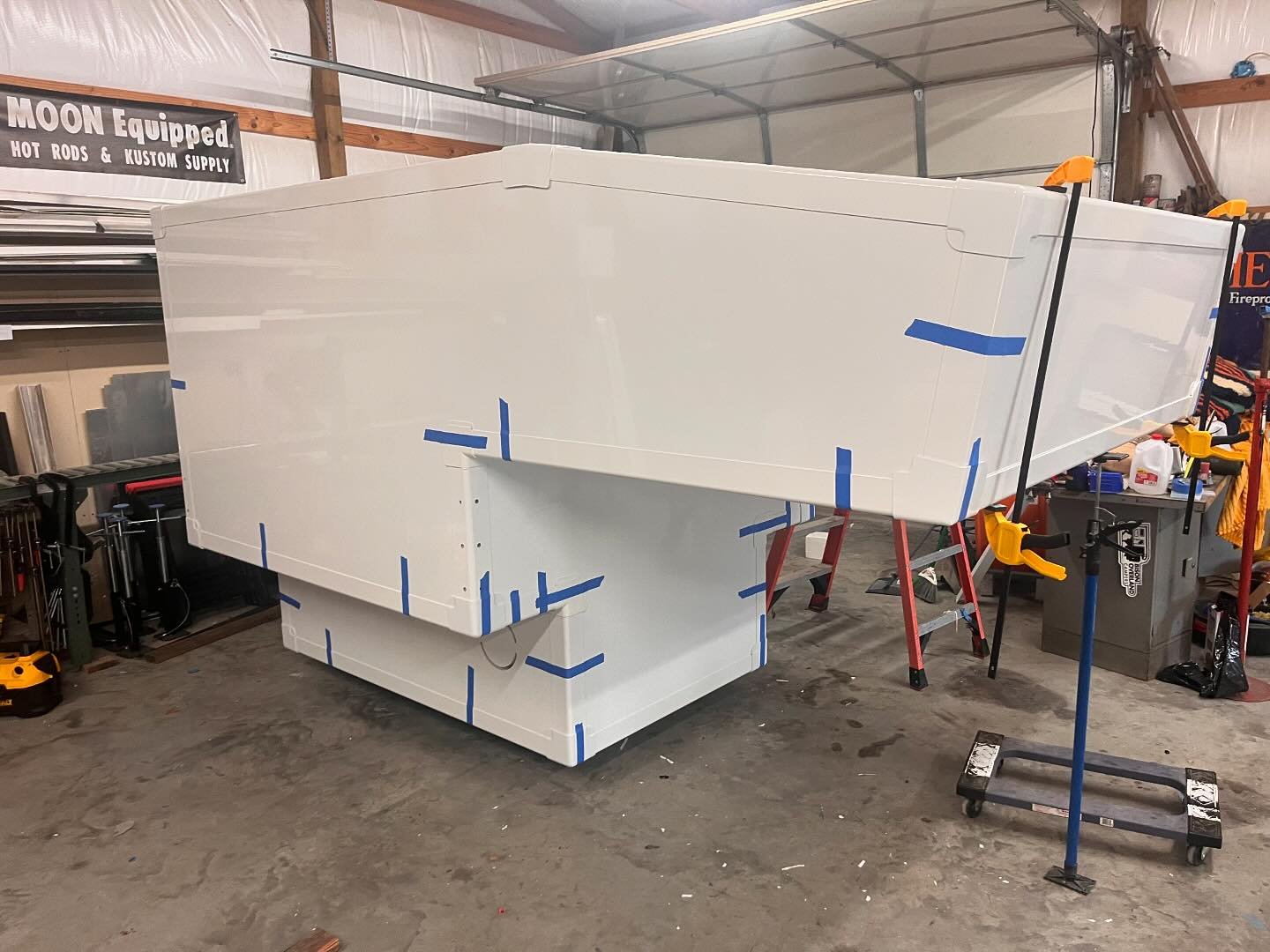 Slide-In shell coming together quick! This one&rsquo;s a bare bones! Blank slate ready for a full build!