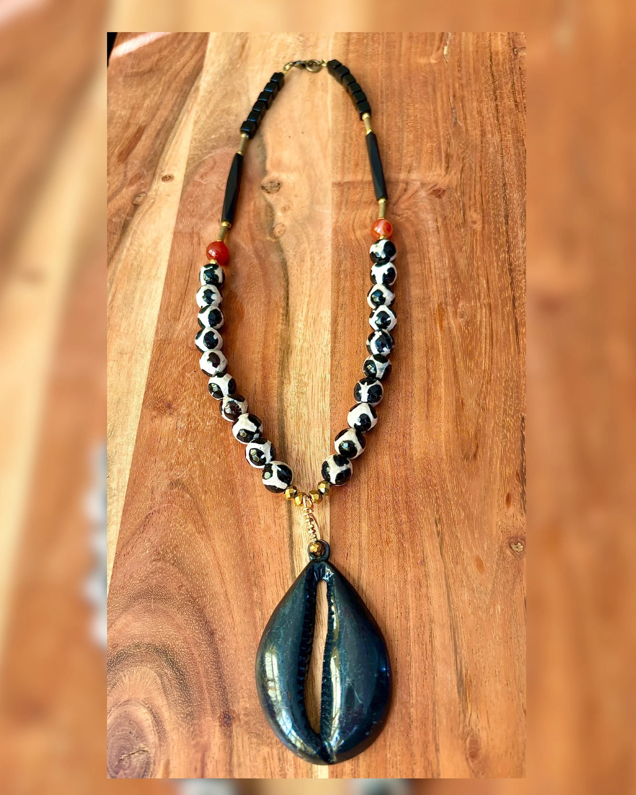 Safari Black Cowrie Necklace