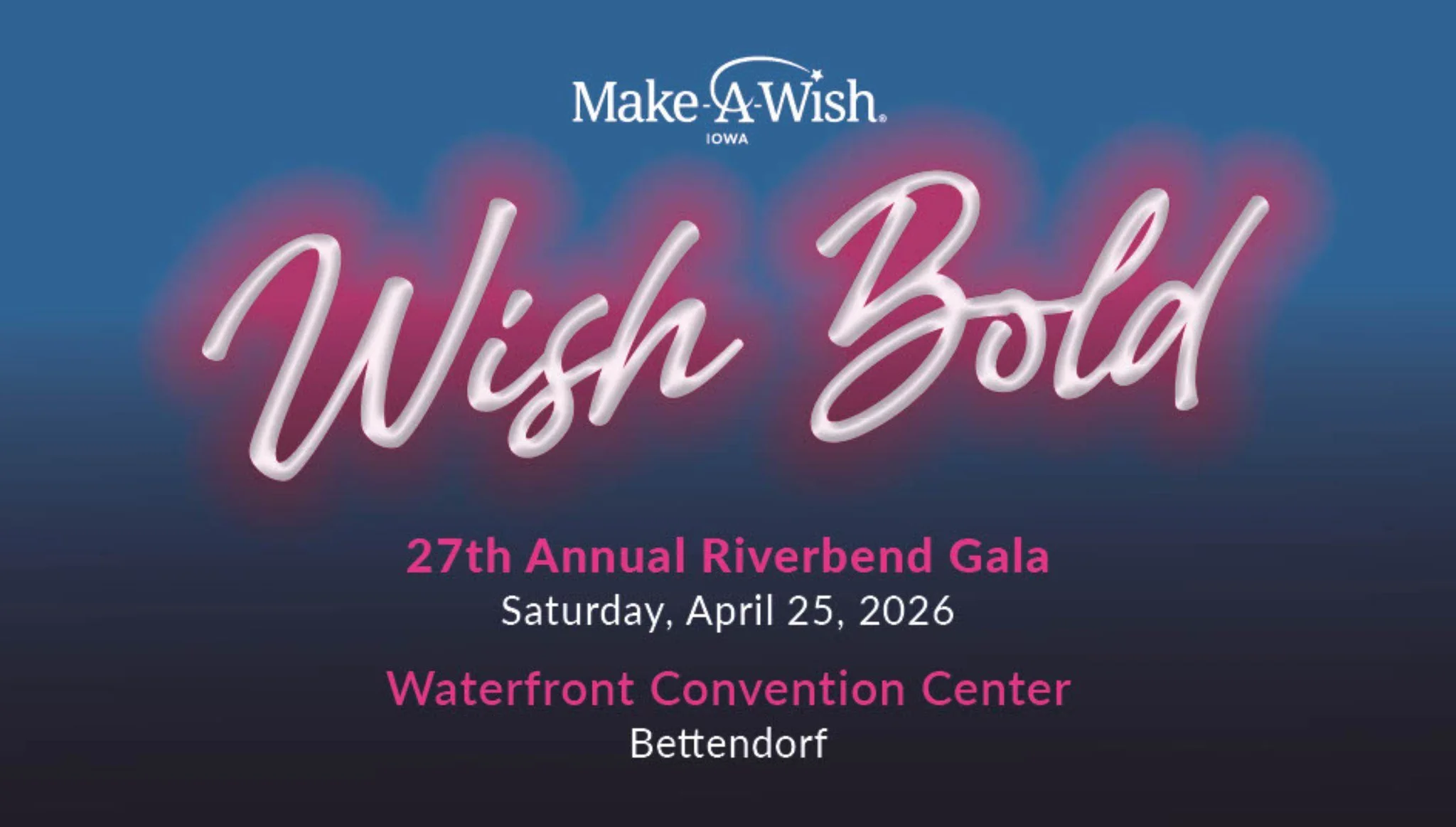 Emcee for Make a Wish: Iowa Riverbend Gala