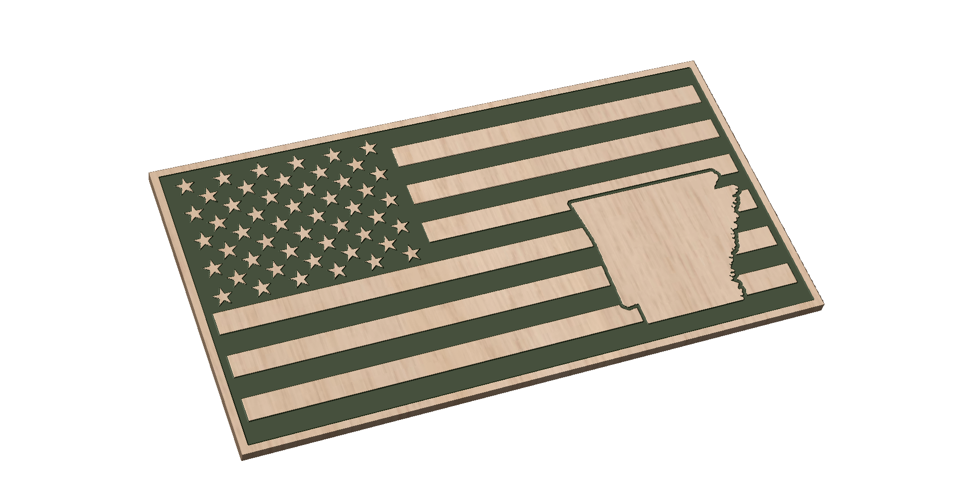 American Flag with Arkansas State - Digital Files - SVG, AI, PNG, EPS ...