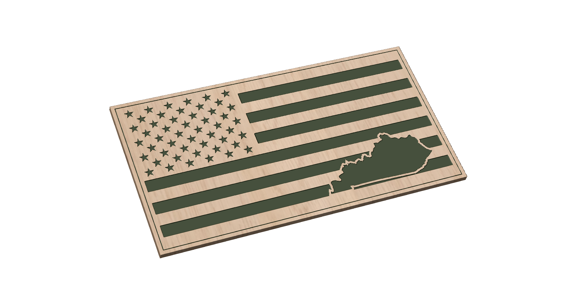 American Flag with Kentucky State - Digital Files - SVG, AI, PNG, EPS ...