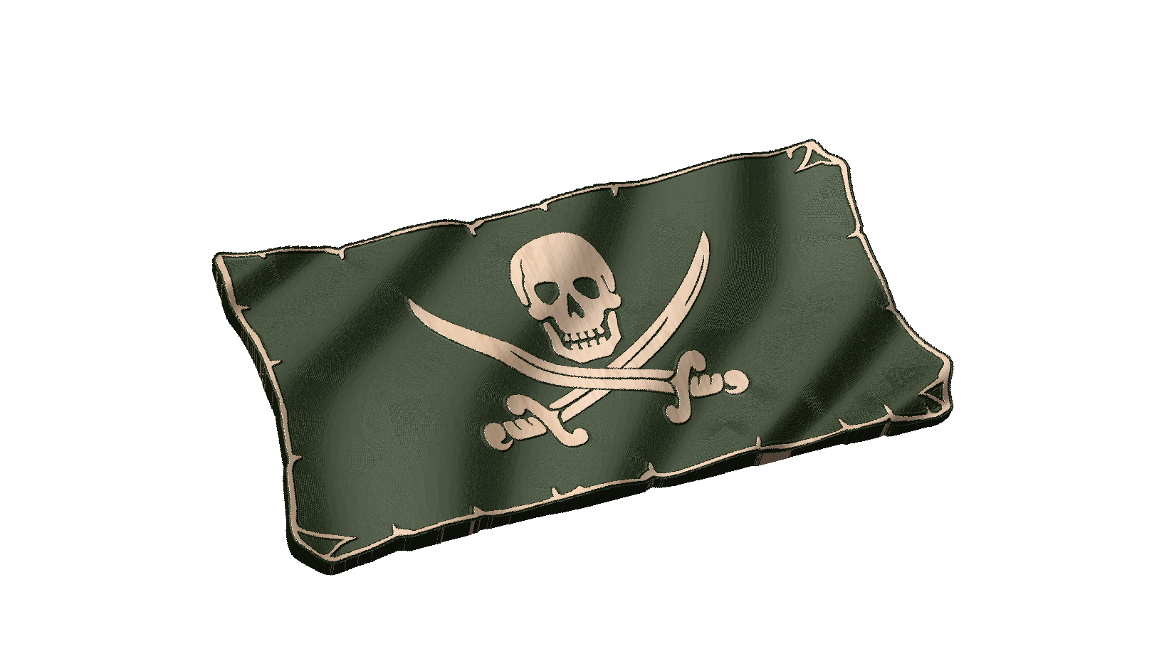 Wavy Flag 7 - STL and Grayscale - Distressed Overlay Flag — Patriot