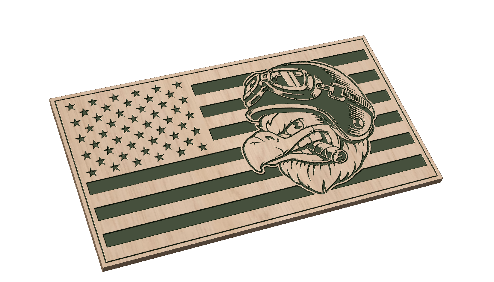 Eagle with Helmet Flag Digital Files SVG, AI, PNG, EPS, DXF