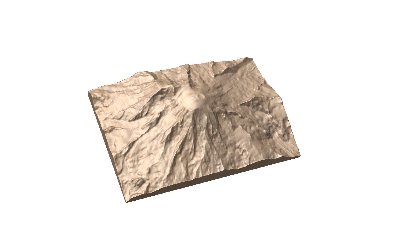 Mt. Rainier 3D Model Digital Files STL, Grayscale — Patriot Nation