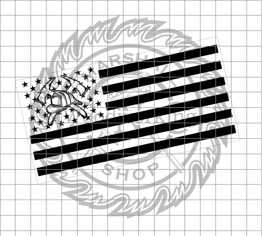 Union Fire Helmet w/axes Flag — Patriot Nation Designs