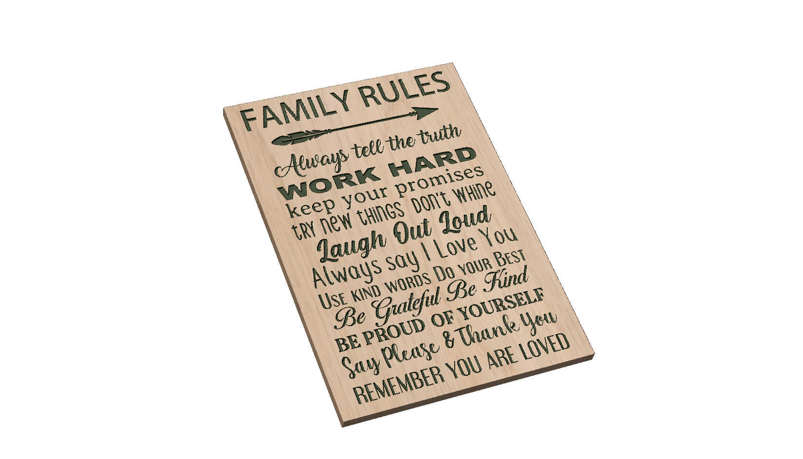 Family Rules Sign Patriot Nation Designs