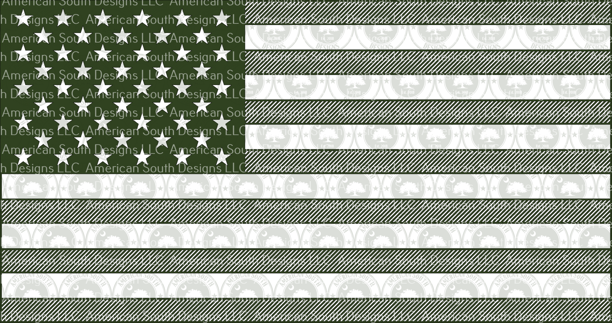 American Flag with Digital Lines — Patriot Nation Designs