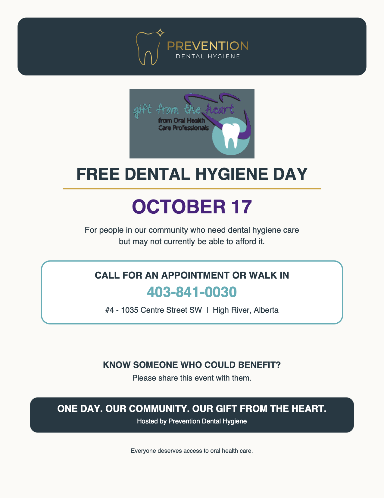 [MEMBER EVENT] Free Dental Hygiene Day