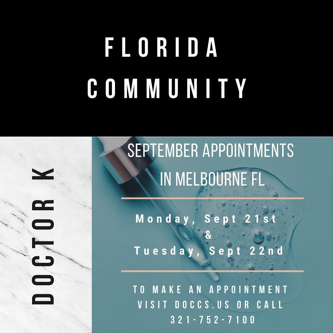 Florida community! I&rsquo;ll be back in Melbourne, Florida in September and will be taking appointments on the 21st and 22nd. To make an appointment, you can go to the link in my bio or call the number in my post 🙌🏾🌴