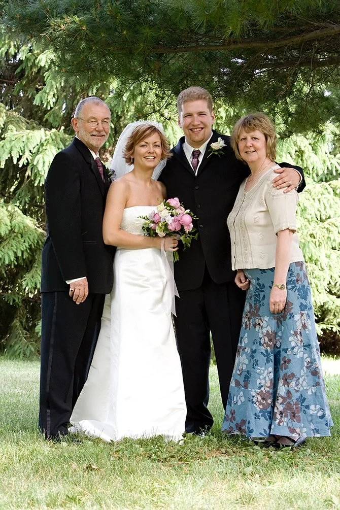Central Illinois Wedding Bride and Groom with parents.jpeg