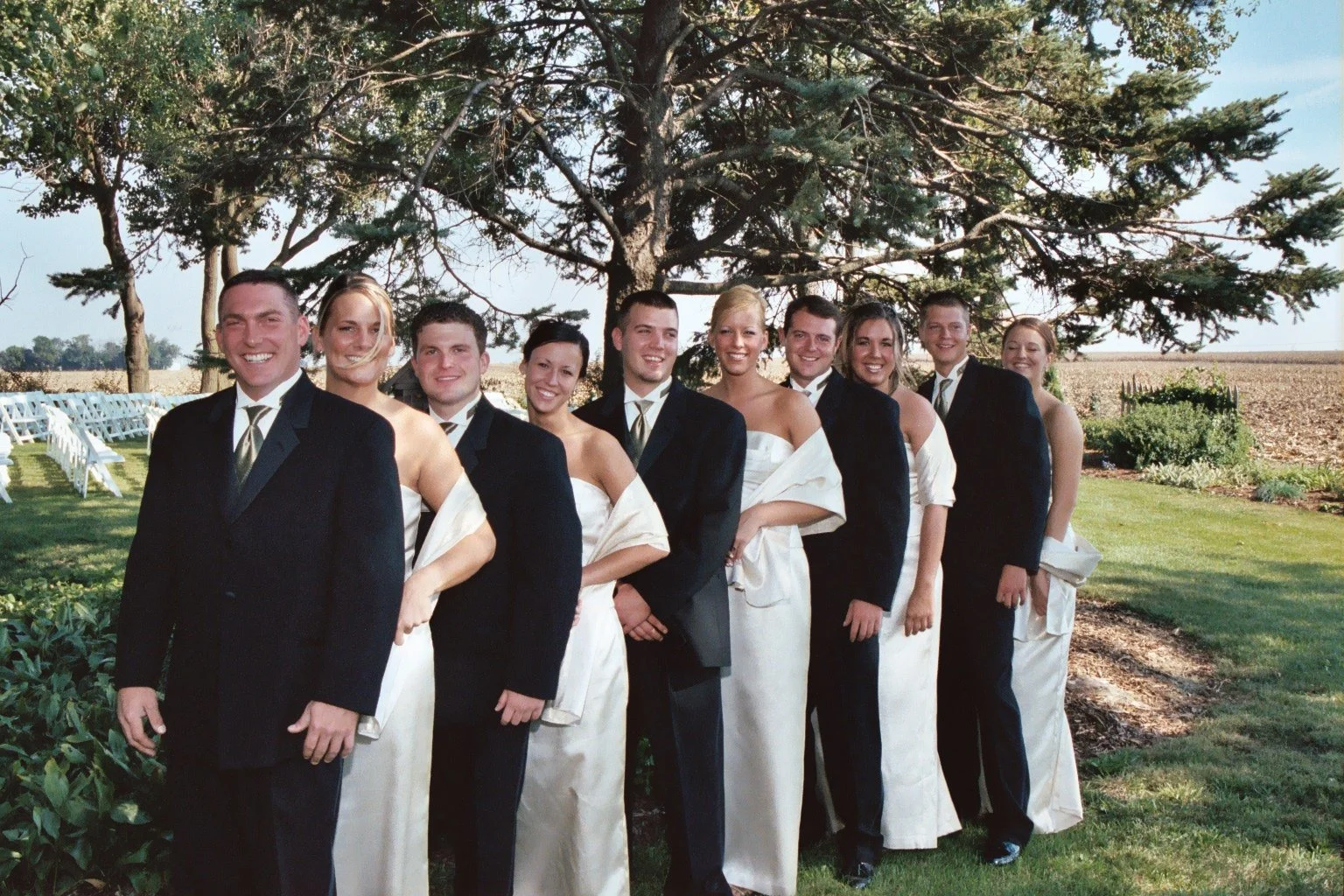Central Illinois Wedding Party Outside.jpeg