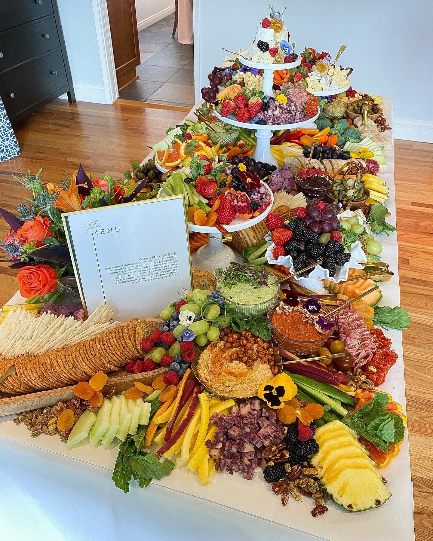 POV: You&rsquo;re at this event and you spot this grazing table. What&rsquo;s going on your plate? 

✨ Let us help with catering for your wedding, corporate event, or private event! Visit the #LinkinBio to fill out a simple form and someone from our 