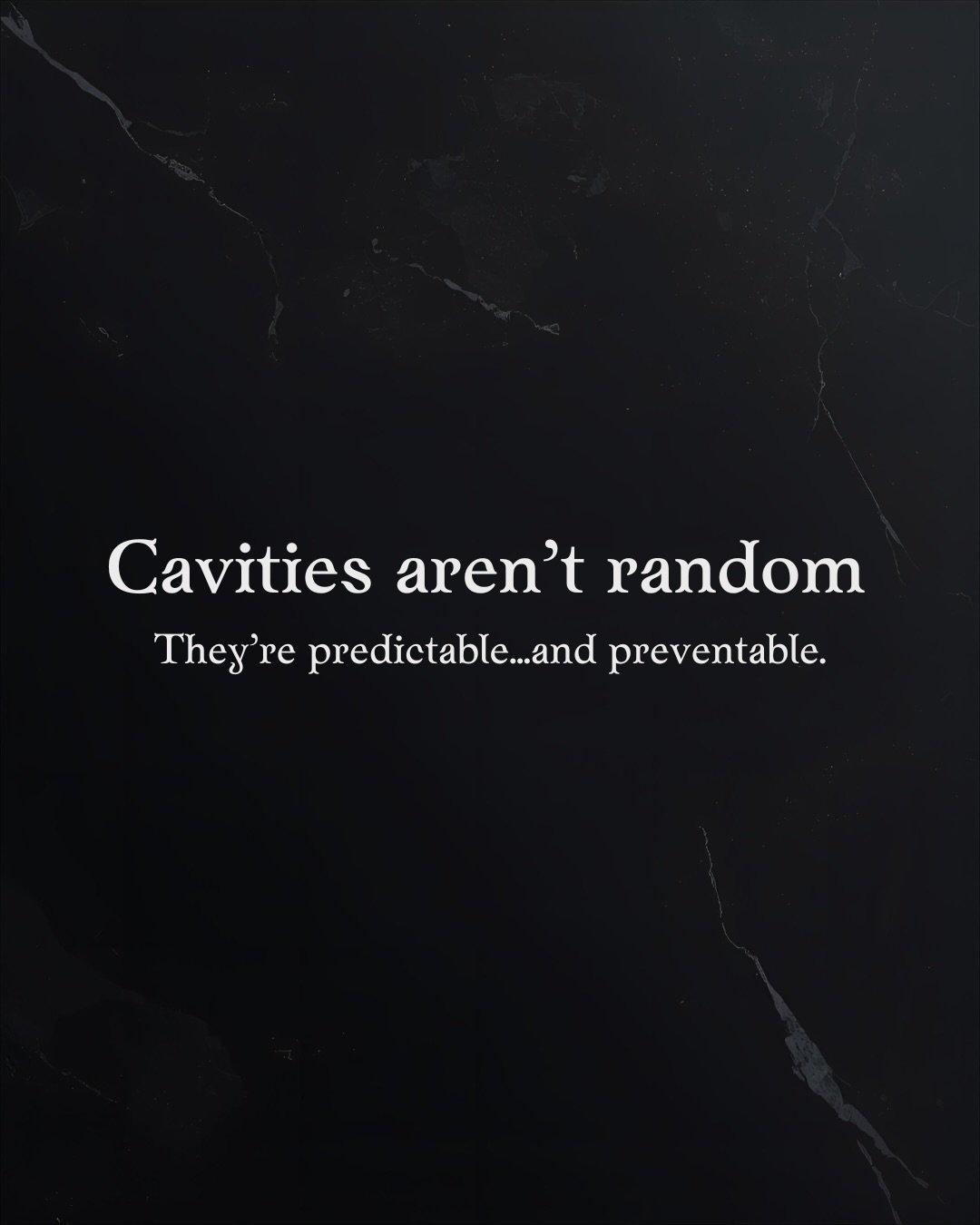 ❓Most people think cavities are random.They&rsquo;re not.

🪞They&rsquo;re a reflection of your oral environment.

If you don&rsquo;t change the environment, you&rsquo;ll keep needing dentistry. And that gets expensive&hellip; fast.
The goal isn&rsqu