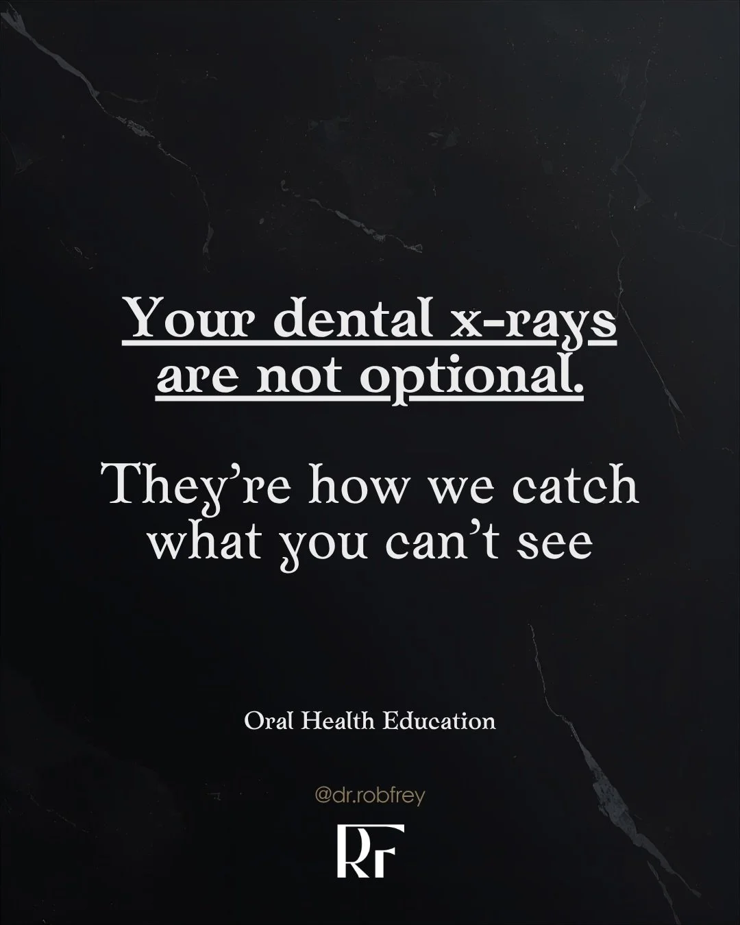 X-rays = information.

No X-rays = guessing.

And guessing is expensive.