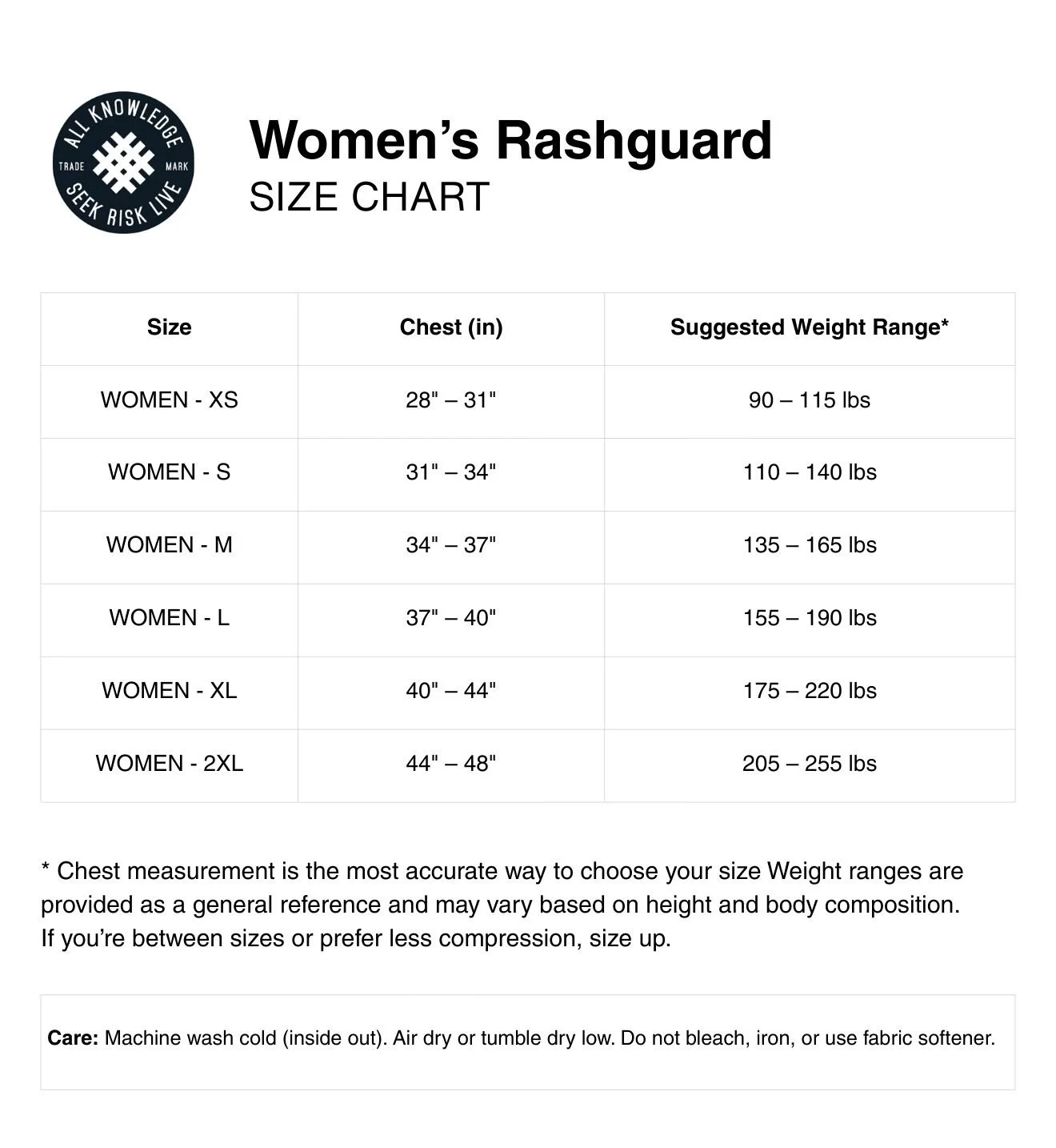 Women's AK Rashguard Size Chart.jpg (Copy) (Copy)