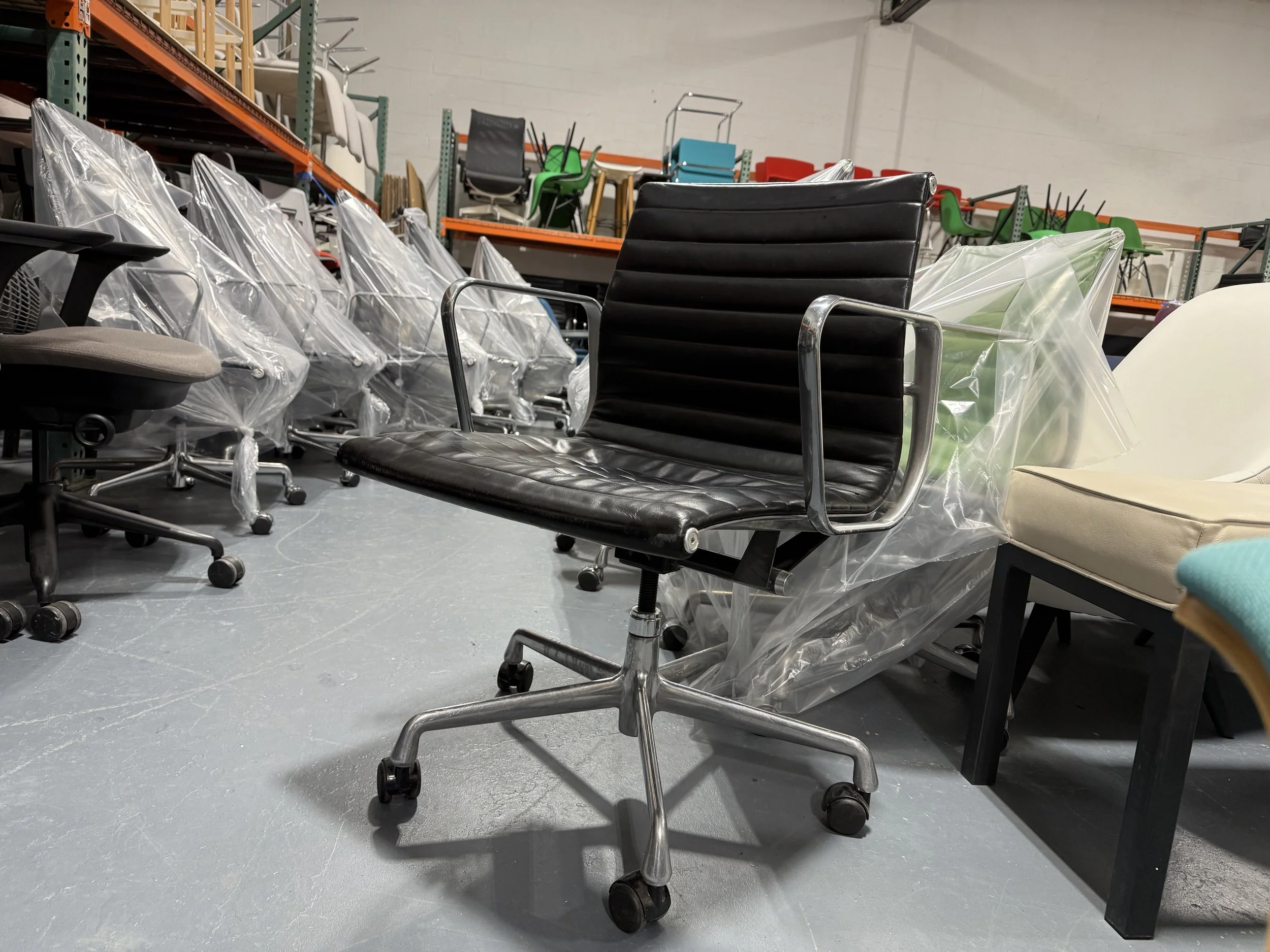 Herman Miller Eames Leather Aluminum Task Chair