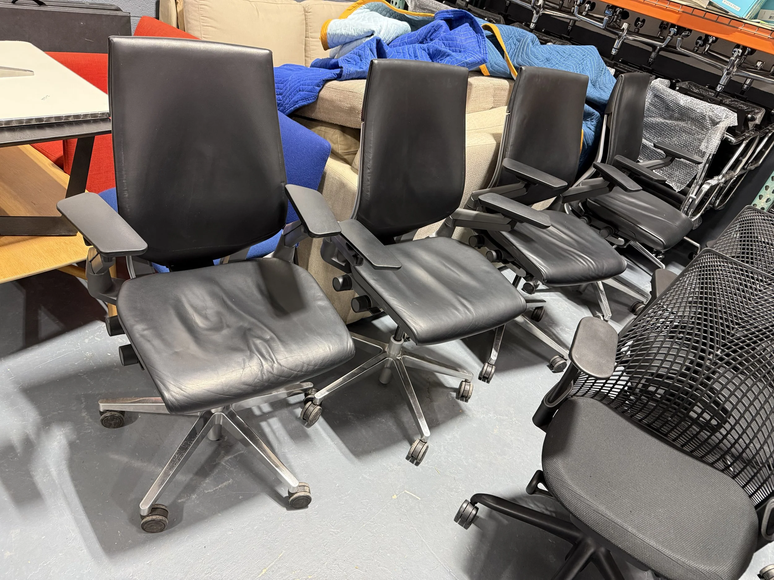 Steelcase Gesture Leather Ergonomic Office Task Chairs 4 AVAILABLE