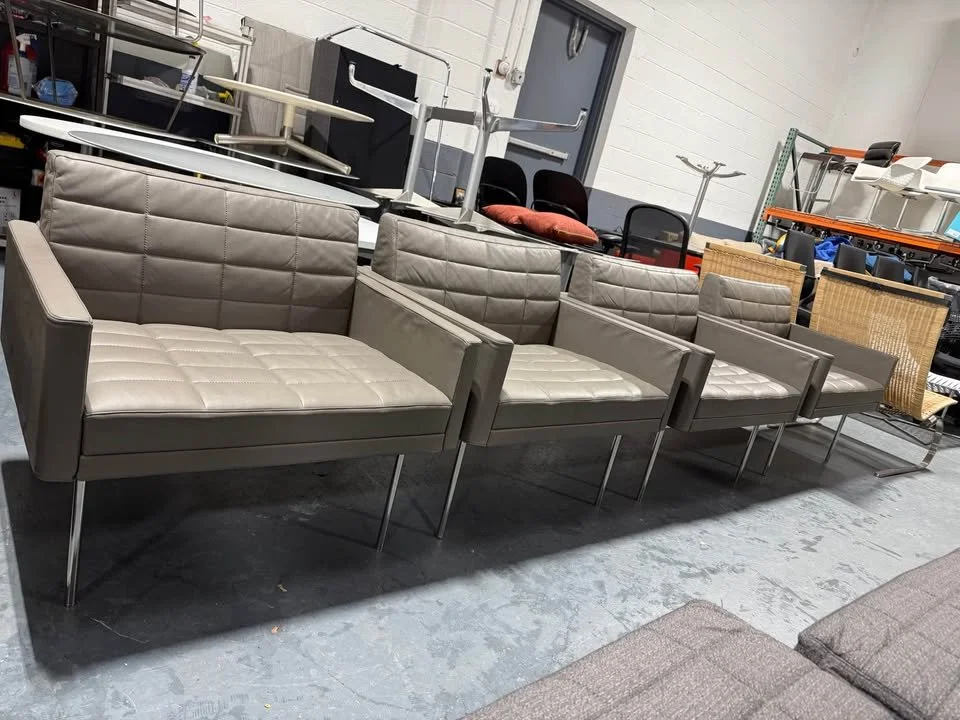 DWR Tuxedo Geiger Herman Miller Lounge Arm Chairs