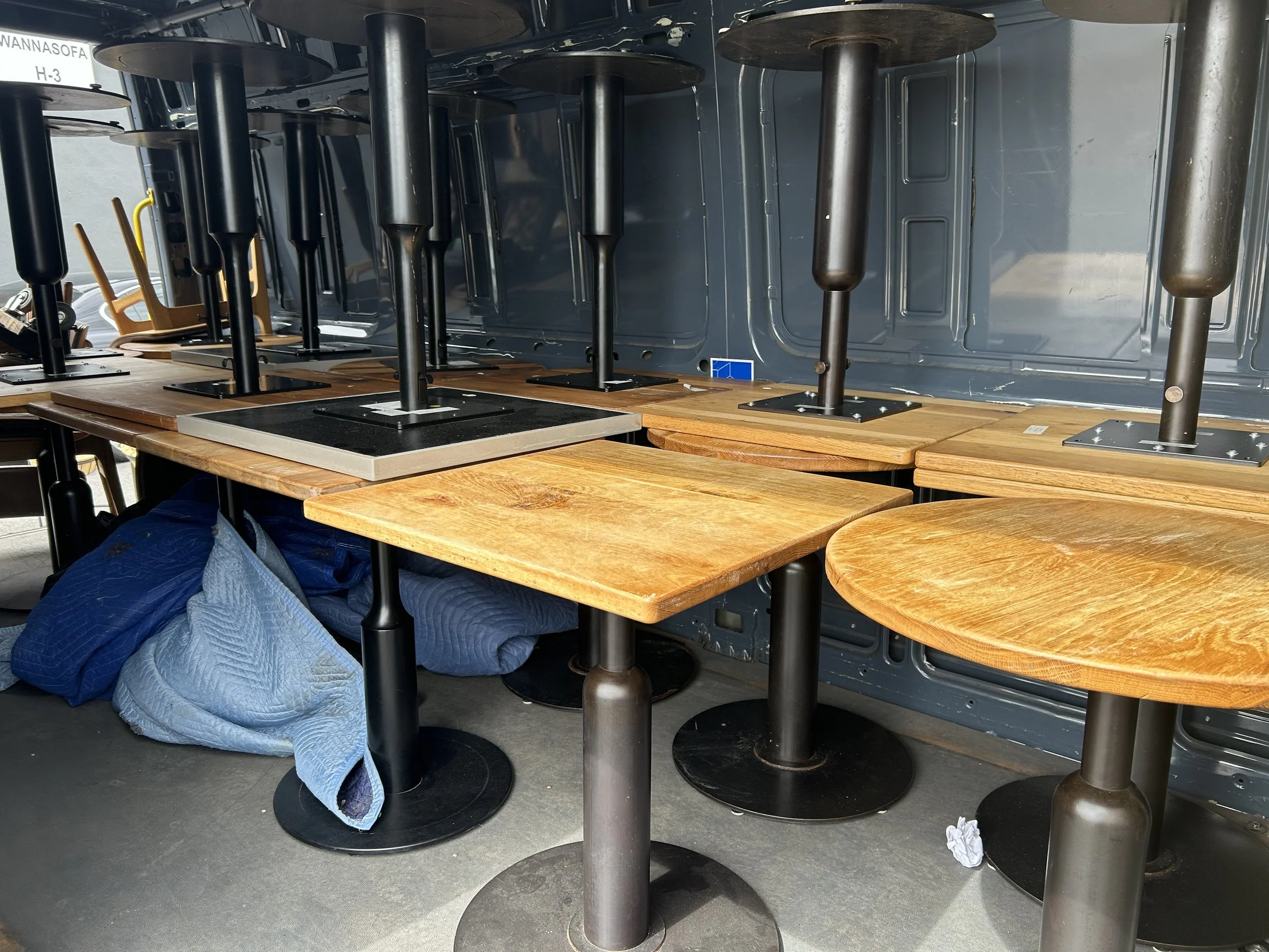 West Elm Commercial Grade Square 24" and Round 24" Bistro Tables 31 AVAILABLE