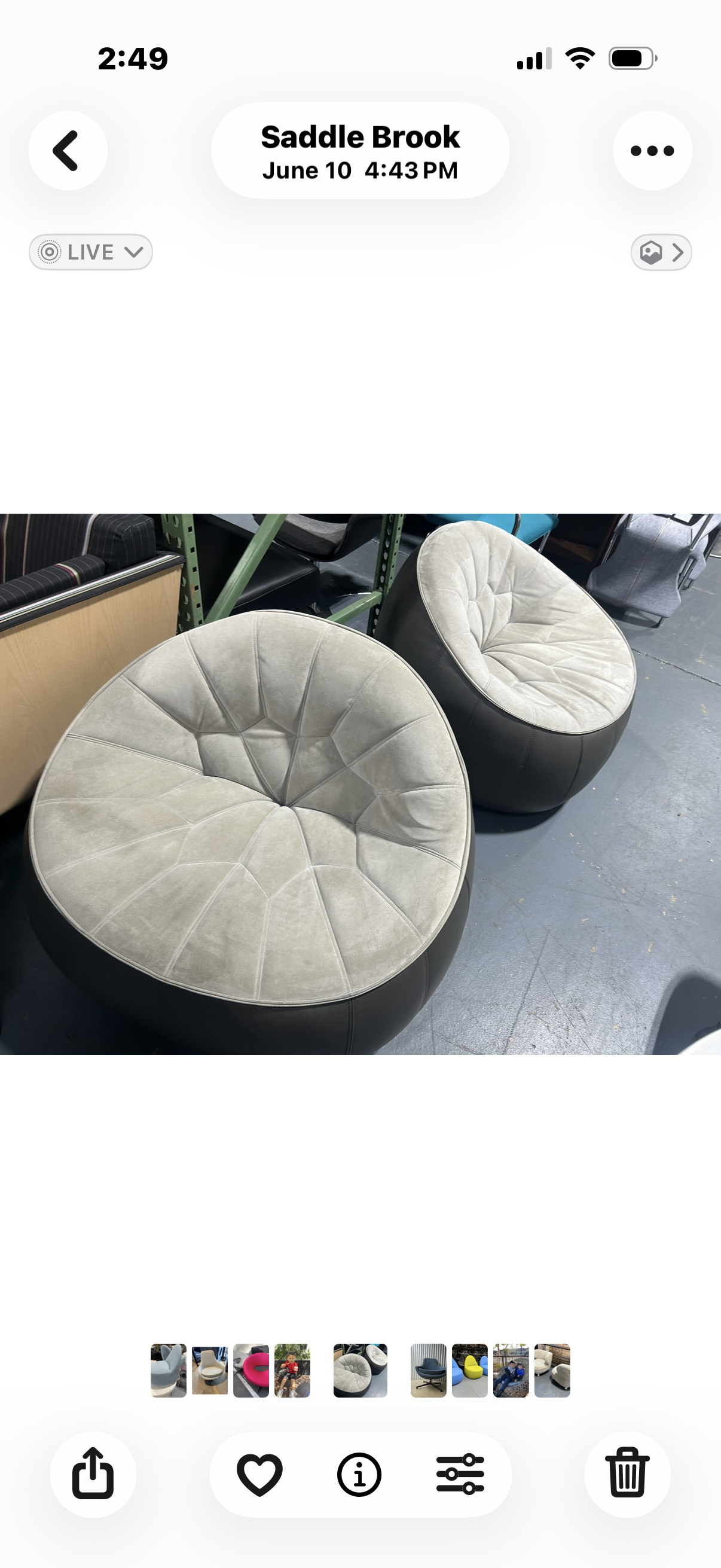 Ligne Roset Leather Swivel Lounge Chairs 2 AVAILABLE — WANNASOFA