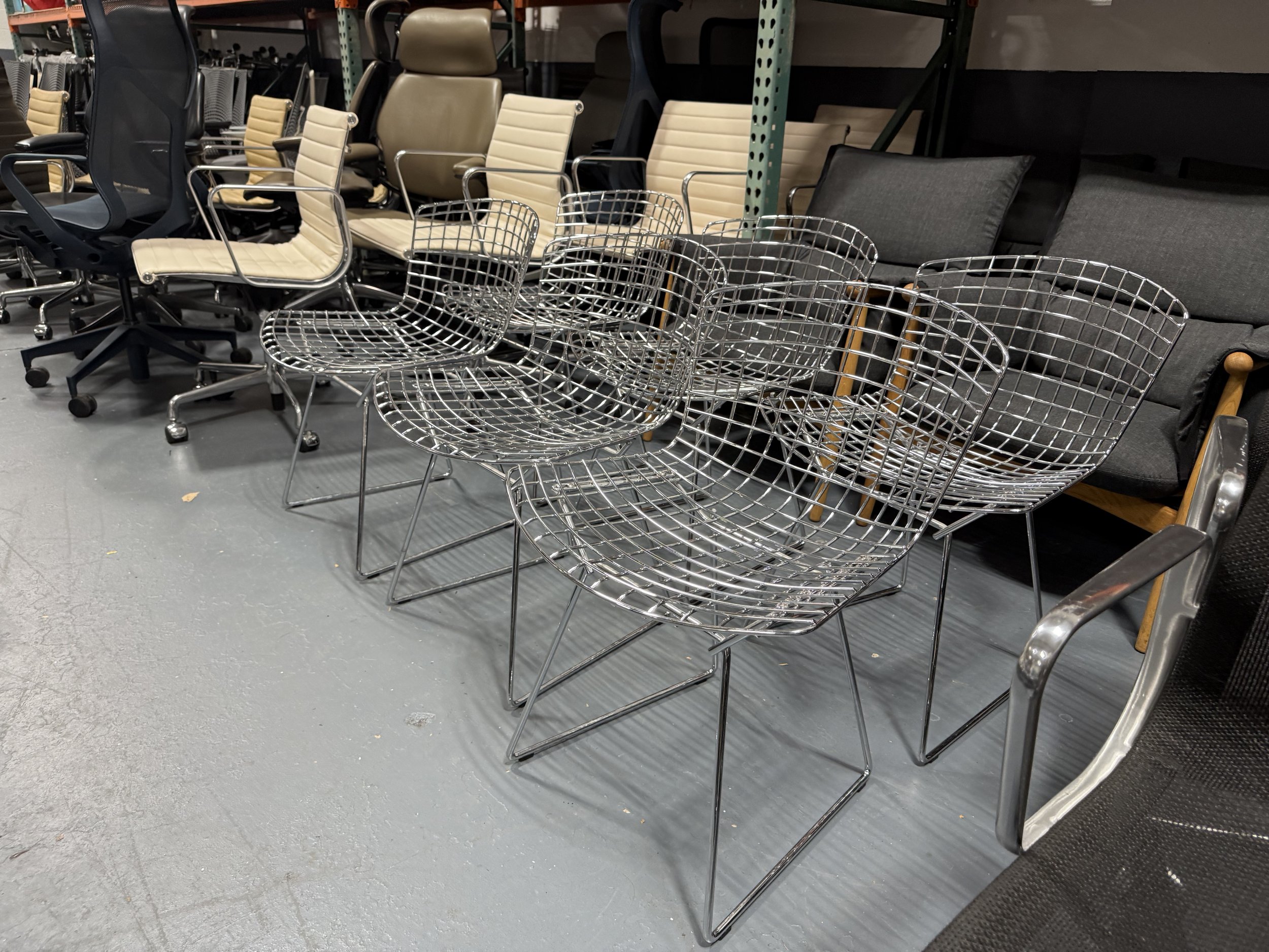 Knoll Bertoia Chairs AUTHENTIC 8 Available