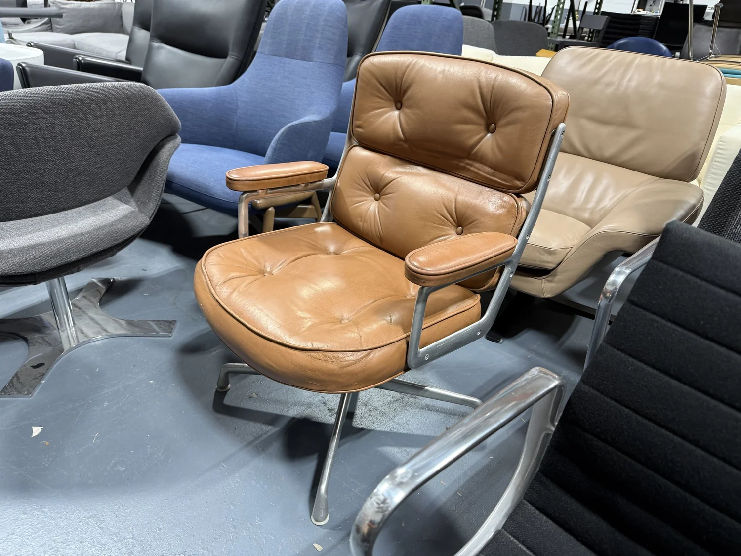Herman Miller Time Life Vintage Leather Chairs 3 AVAILABLE — WANNASOFA
