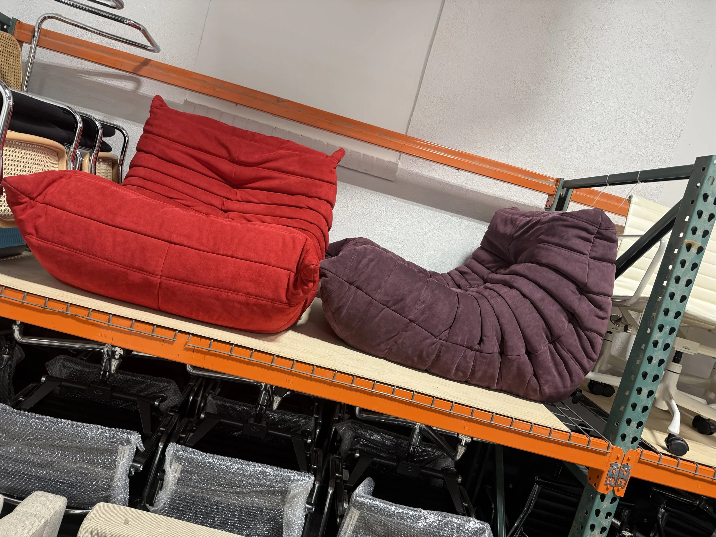 Ligne Roset TOGO Alcantara Suede Lounge Chairs