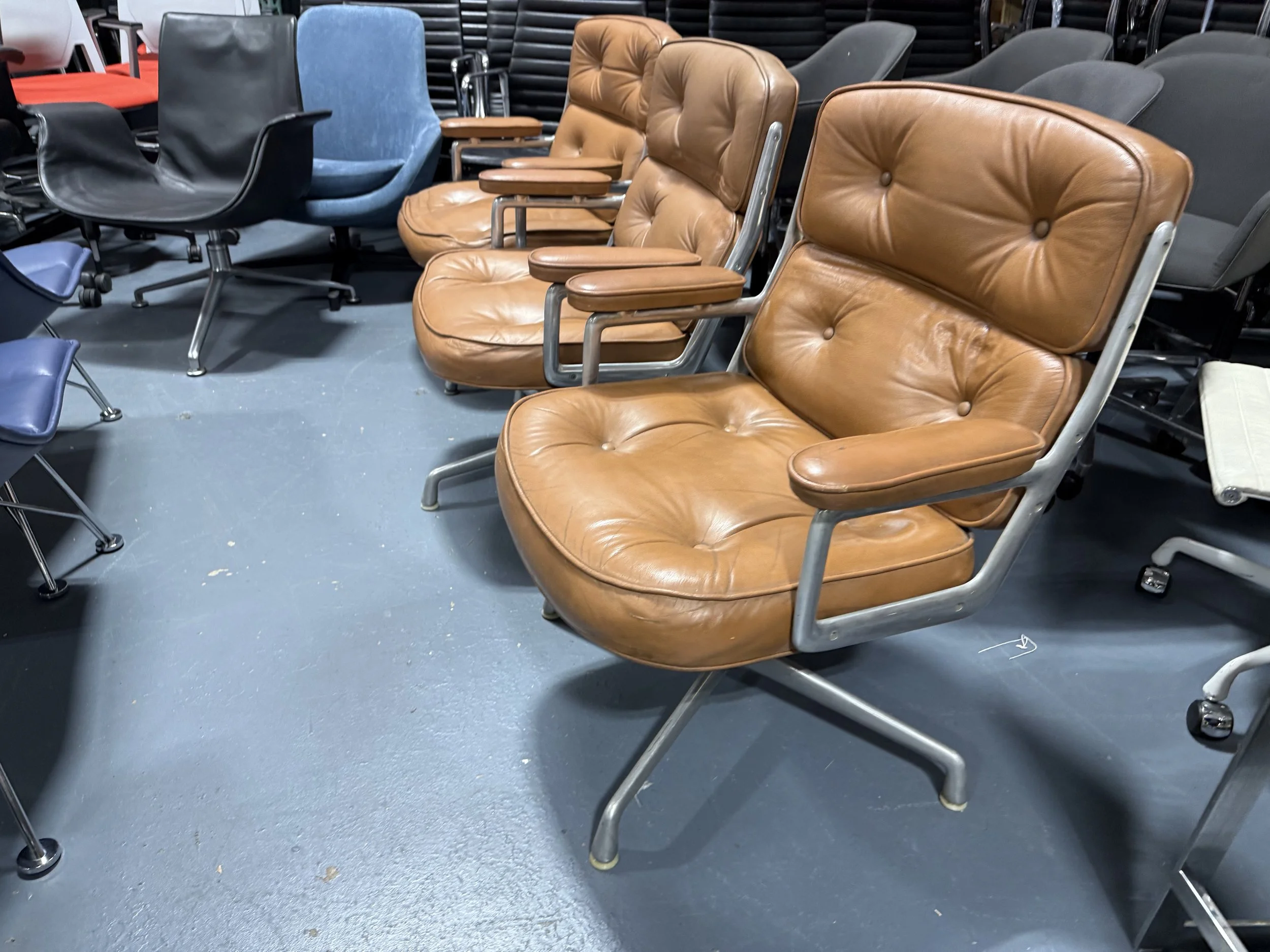 Herman Miller Time Life Vintage Leather Chairs 3 AVAILABLE