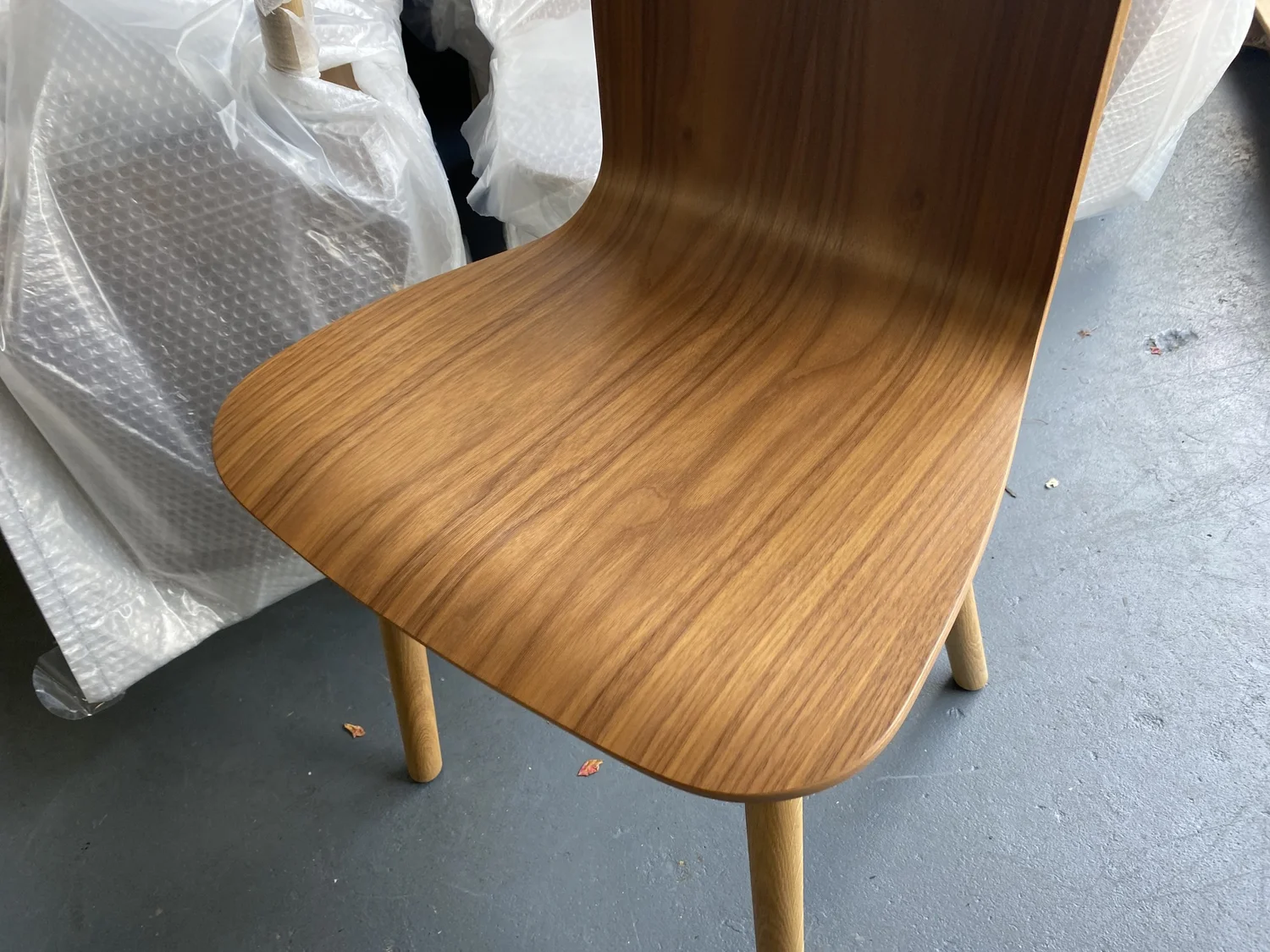 Vitra Hal Jasper Morrison Plywood Chairs with Wood Legs NEW