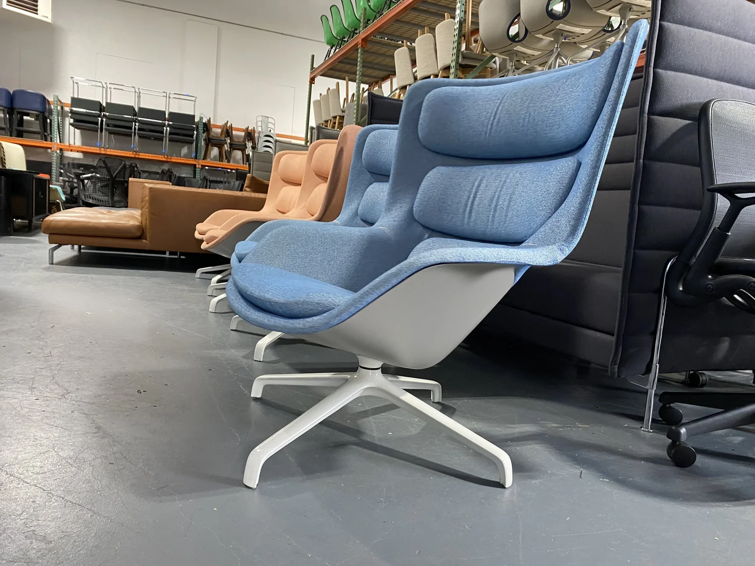 Herman Miller Striad High Back Swivel Lounge Chairs JEHS LAUB